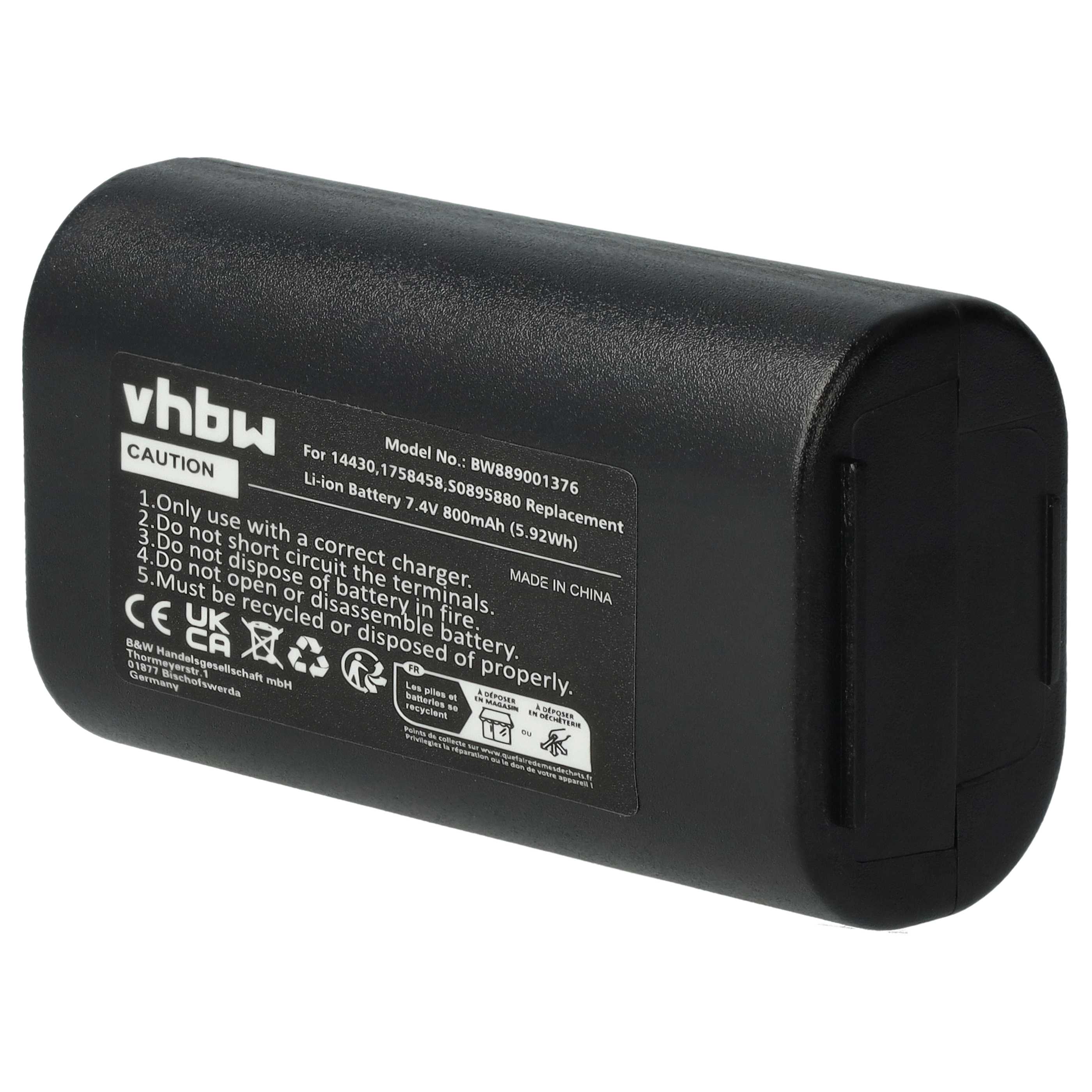 2x Batería reemplaza 3M W003688, S0895880 para impresora 3M - 800 mAh 7,4 V Li-Ion