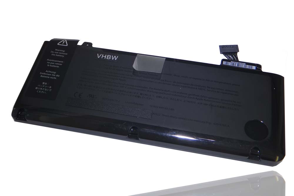 Batterie remplace Apple A1322 pour ordinateur portable - 5800mAh 10,95V Li-polymère, noir