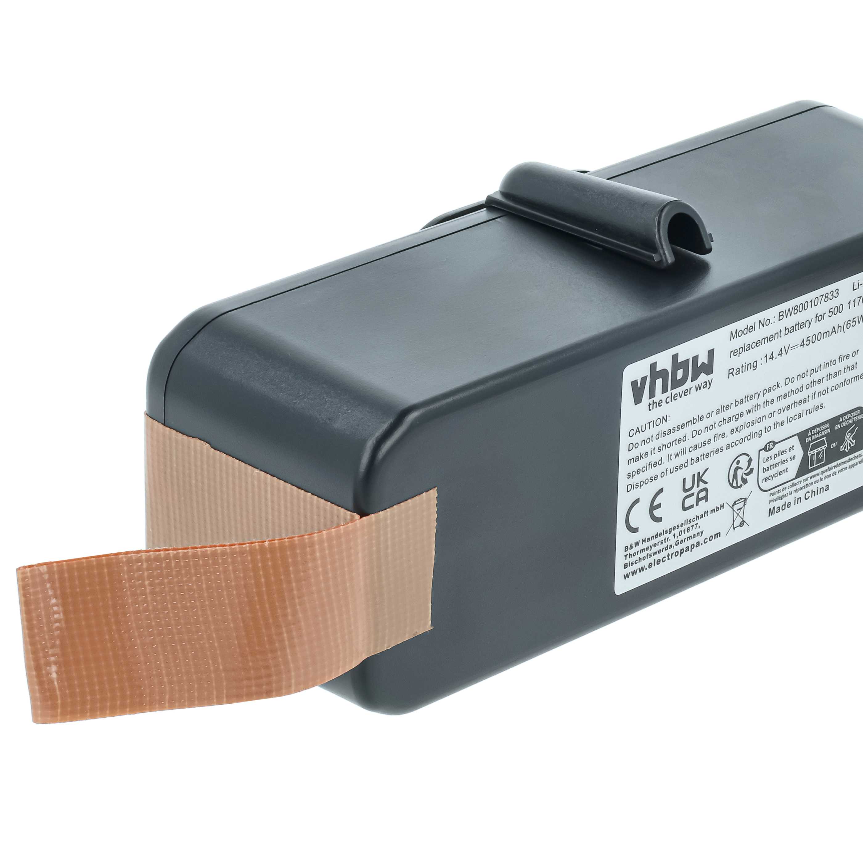 Batteria sostituisce 11702, 80501e, 80601, 68939, 80501, 4419696 per aspirapolvere - 4500mAh 14,4V Li-Ion