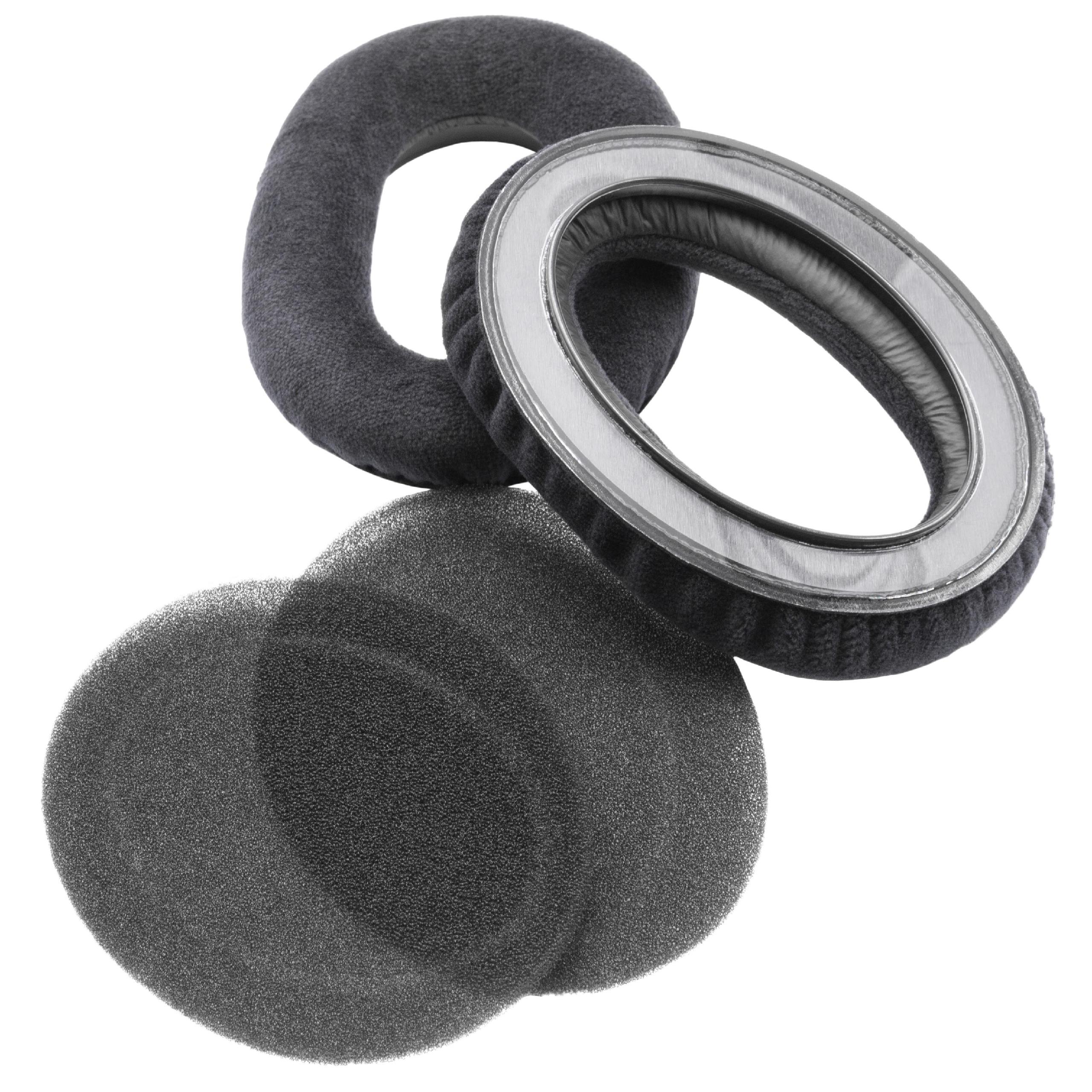 Ohrenpolster passend für Sennheiser HD545 Kopfhörer u.a. - Schaumstoff, 10,1 x 7,6 cm, 19 mm stark, Schwarz