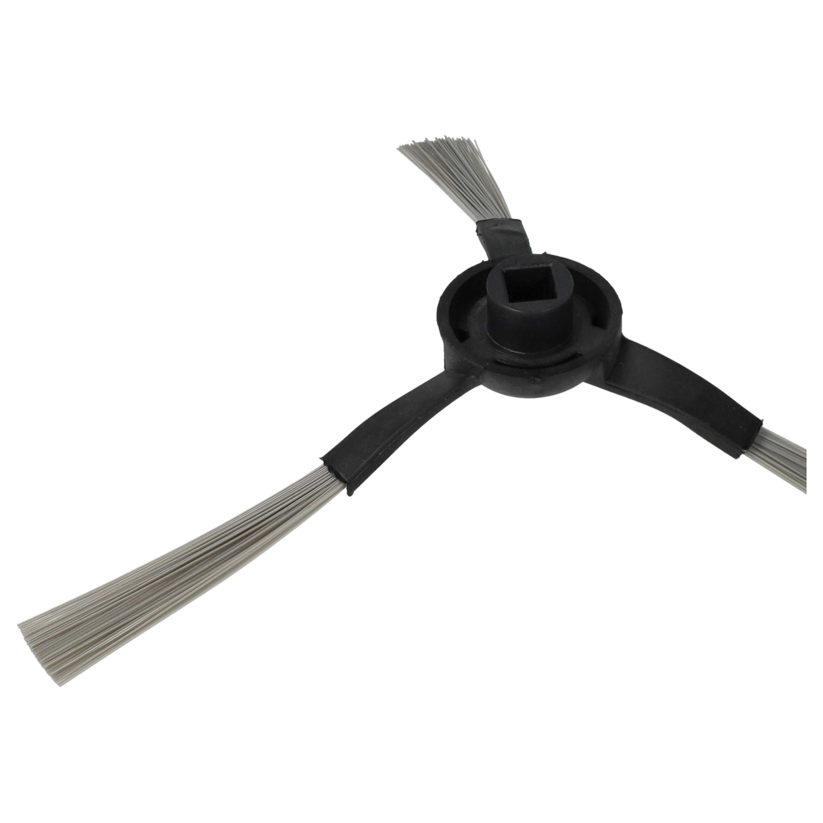 2x Side Brush suitable for Proscenic, Cecotec, Xiaomi 3490/4090 Robot Vacuum Cleaner etc. - 3-armed, black