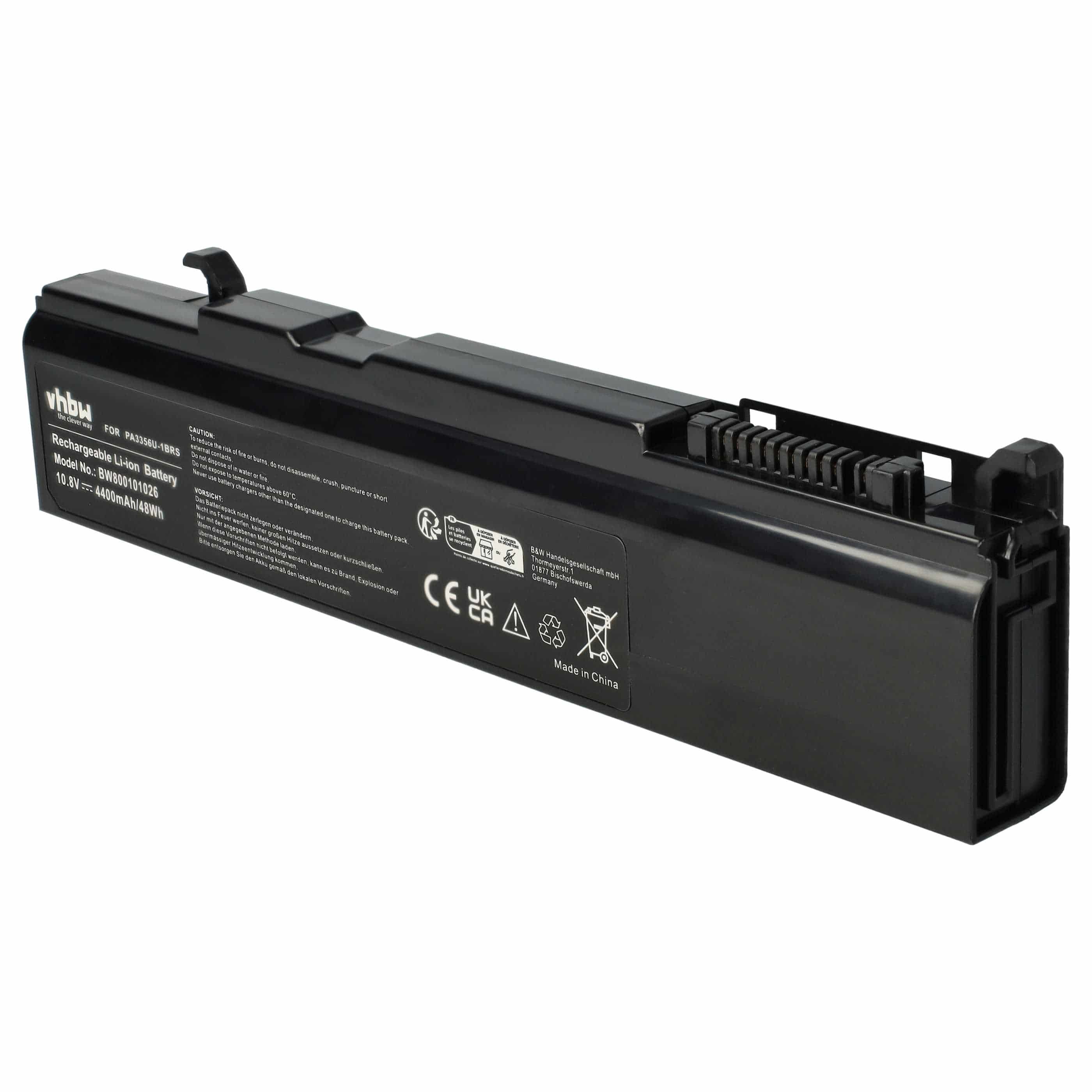 Akumulator do laptopa zamiennik Toshiba PA3356U-1BRS, A9-S9020V, PA3356U-1BAS - 4400 mAh 10,8 V Li-Ion, czarny