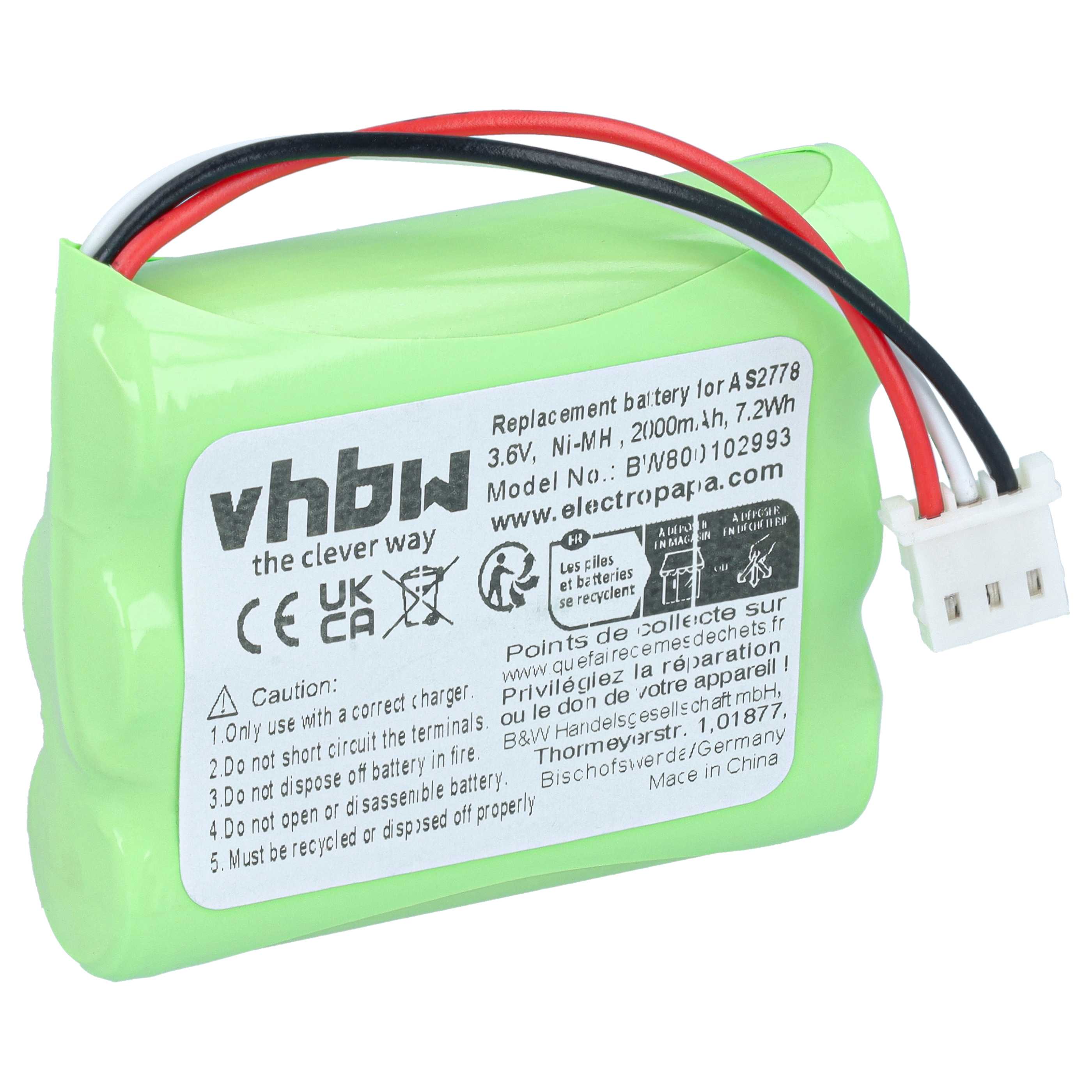 Raid-Controller-Akku als Ersatz für IBM 44L0313, 42R5070, 22R2717, 3HR-AAC für IBM - 2000mAh 3,6V NiMH
