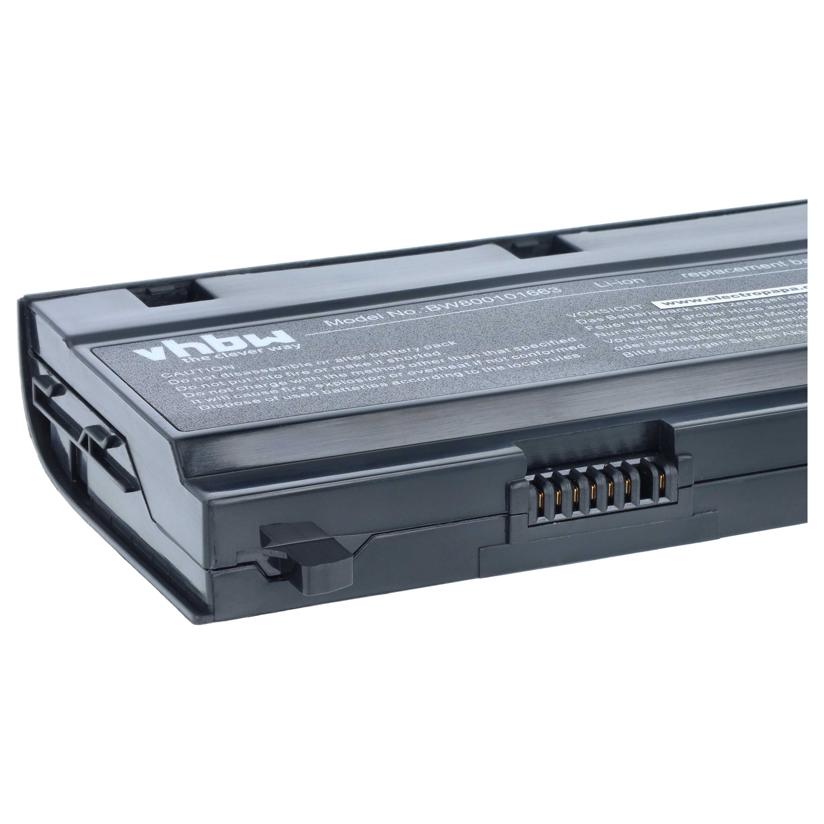 Batterie remplace Medion 40029779, 40029778 pour ordinateur portable Medion- 4400mAh 14,8V Li-ion, noir