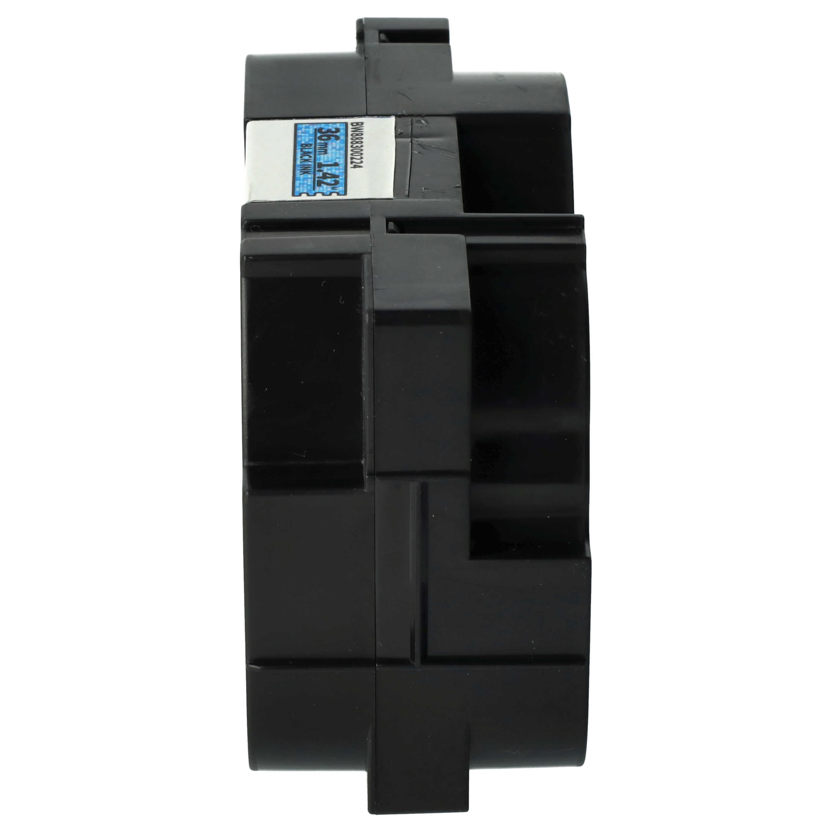 Cassette à ruban remplace Brother TZE-561L1 - 36mm lettrage Noir ruban Bleu (paillettes)