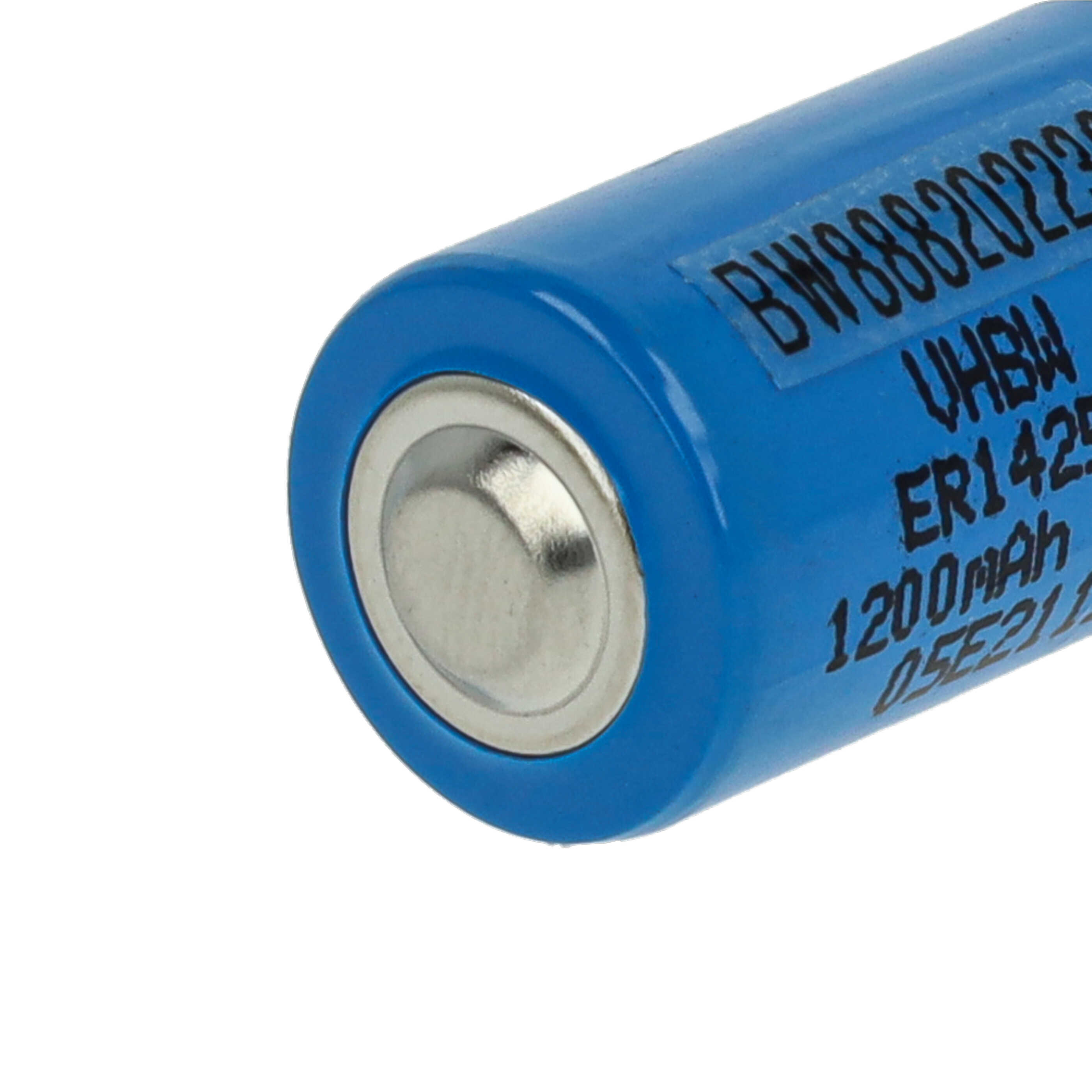 5x Bateria ER14250 zamiennik 1/2AA, 1770-XZ, 3B26, 418-0076, 60-0576-100 - 1200 mAh 3,6 V Li-SOCl2