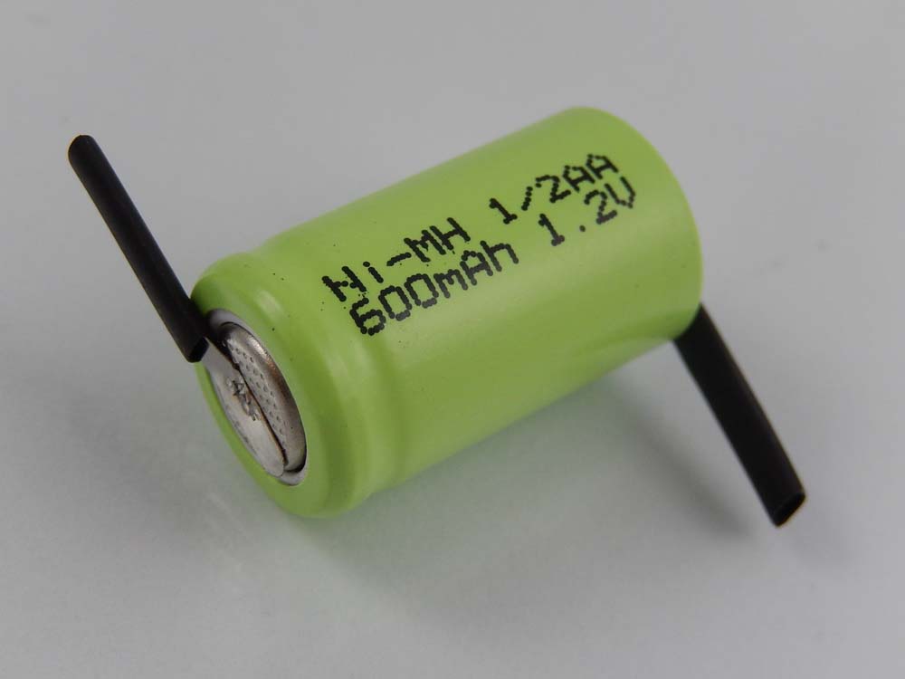 Batterie remplace 1/2AA pour modèle radio-télécommandé - 600mAh 1,2V NiMH