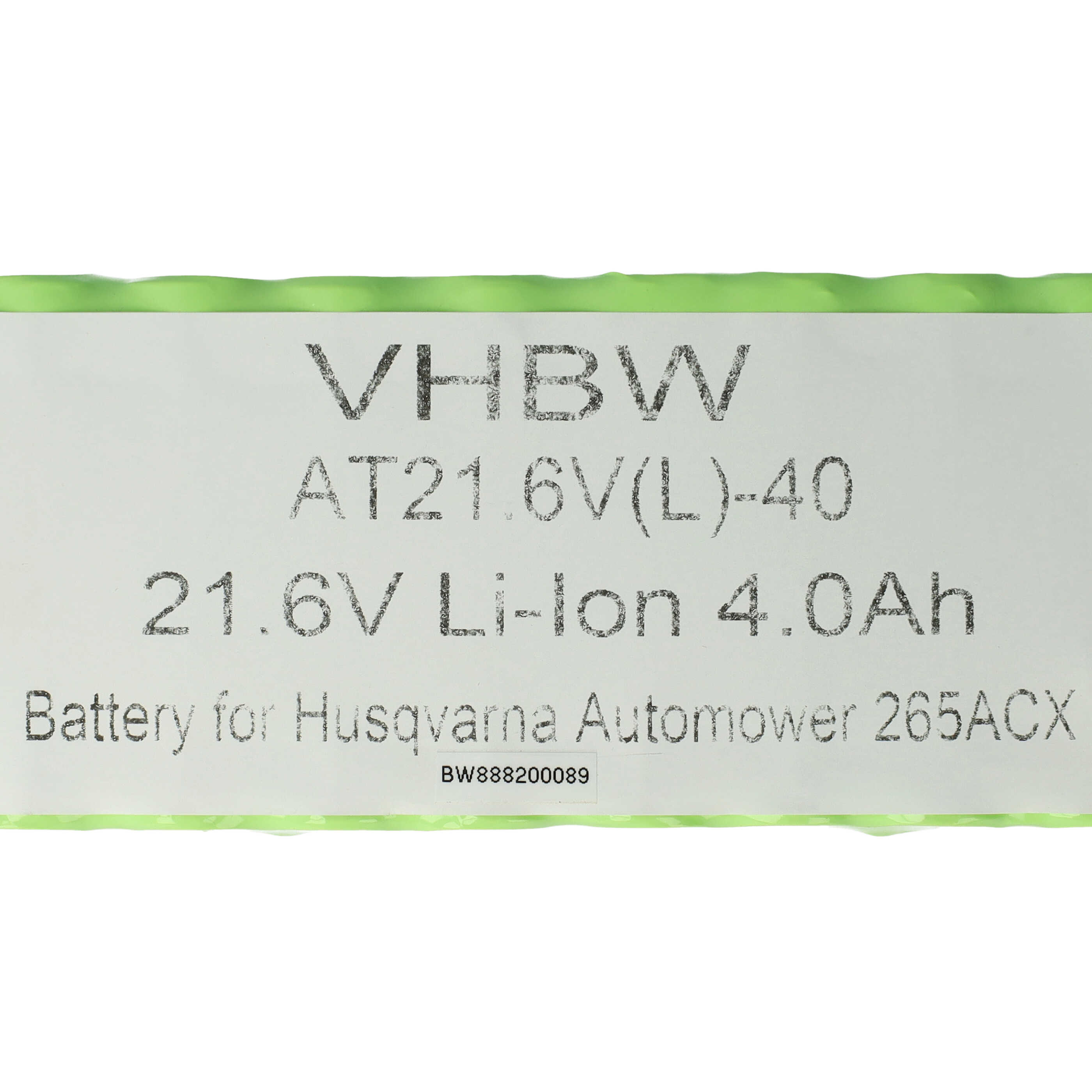 Lawnmower Battery Replacement for Husqvarna 578 84 87-03, 578 84 87-01, 578 84 87-02 - 4000mAh 21.6V Li-Ion