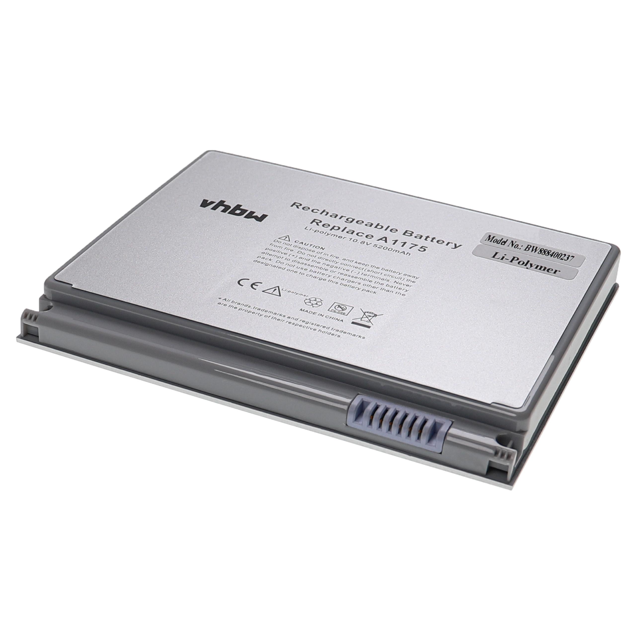 Notebook Battery Replacement for Apple A1175, MA348, MA348/A, MA348G/A, MA348J/A - 5200mAh 10.8V Li-polymer