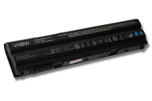 Notebook Battery Replacement for Dell 2P2MJ, 04NW9, 0DTG0V, 05G67C, 312-1163 - 4400mAh 11.1V Li-Ion, black