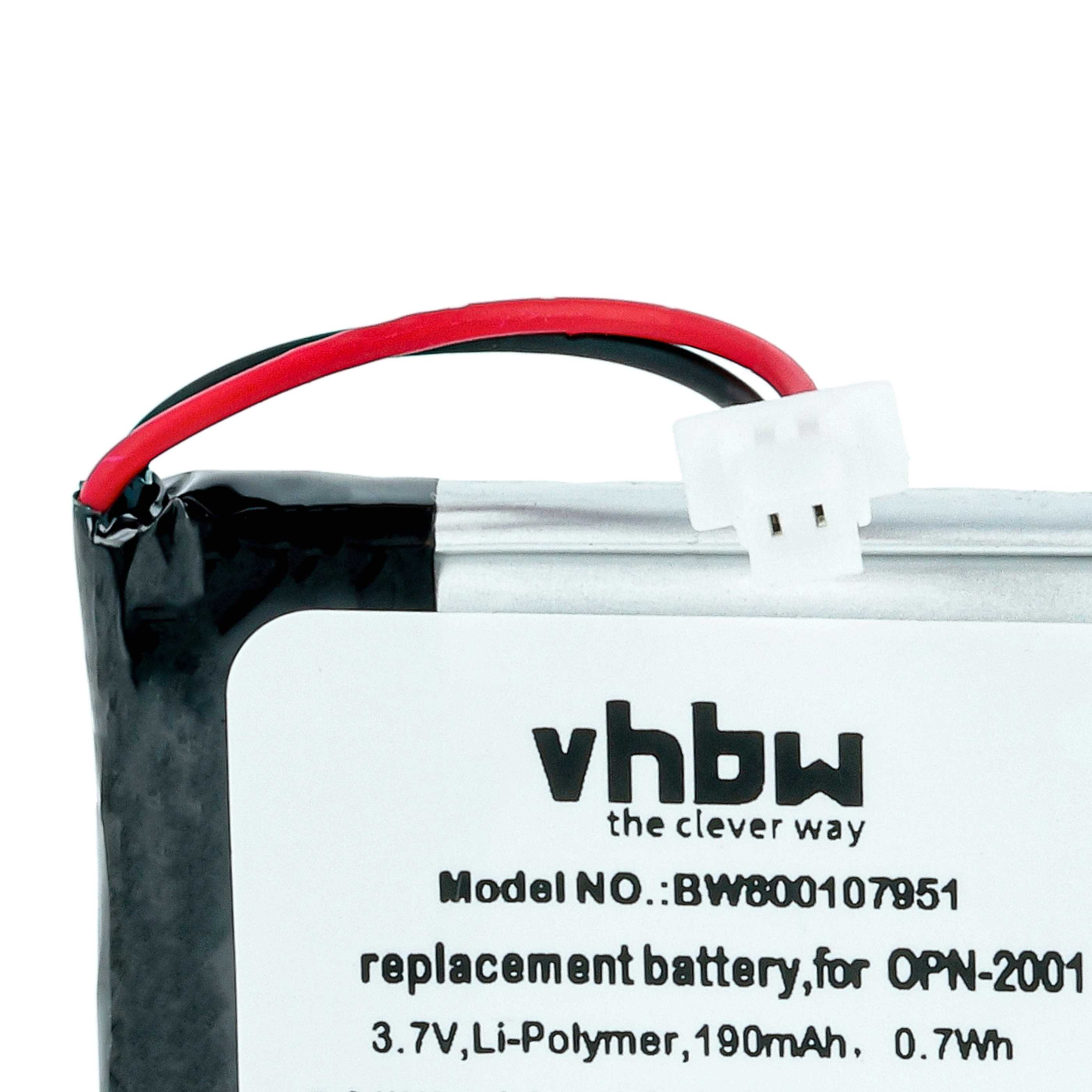 5x Akku als Ersatz für Opticon OPN-2001 für Opticon Barcodescanner - 190mAh 3,7V Li-Polymer