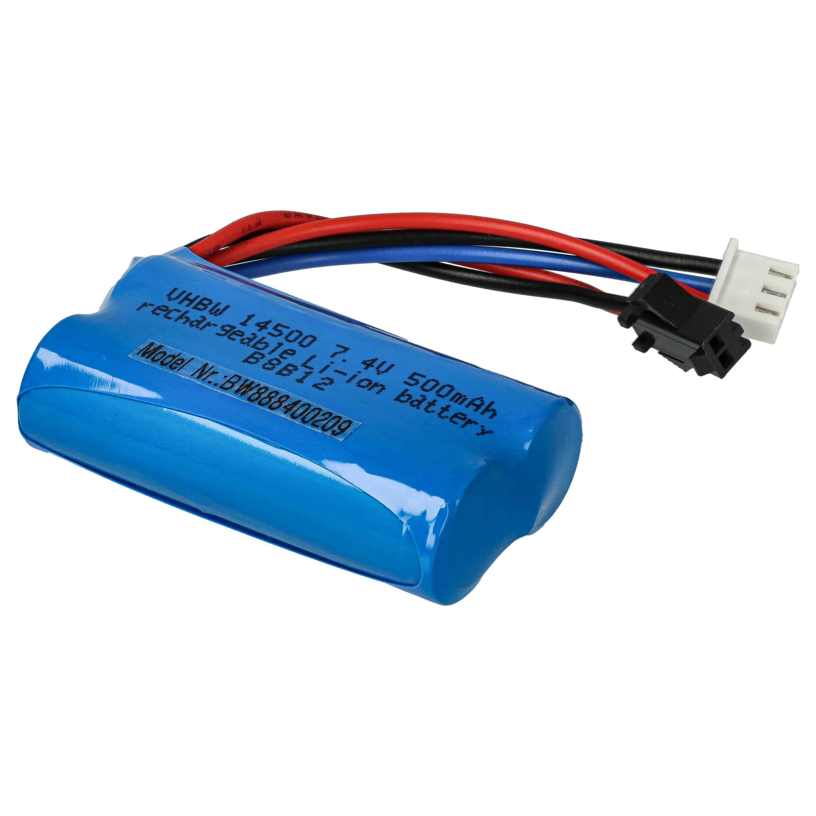 Batterie pour modèle radio-télécommandé - 500mAh 7,4V Li-ion, SM-2P