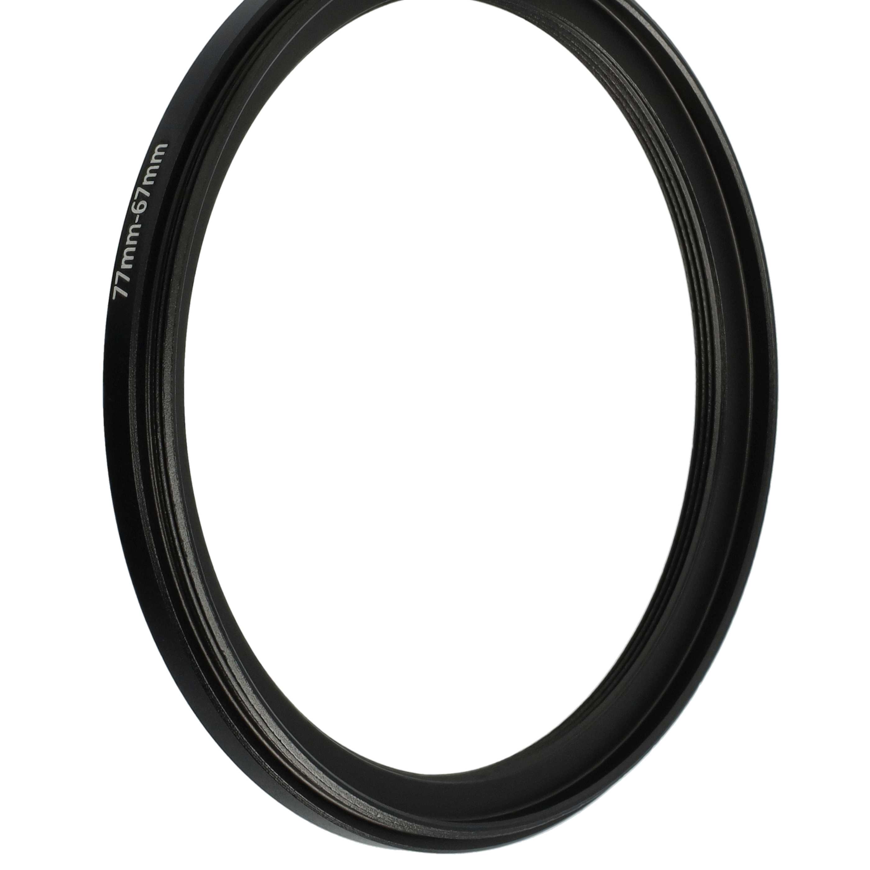 Step-Down Ring Adapter from 77 mm to 67 mm for various Camera Lenses