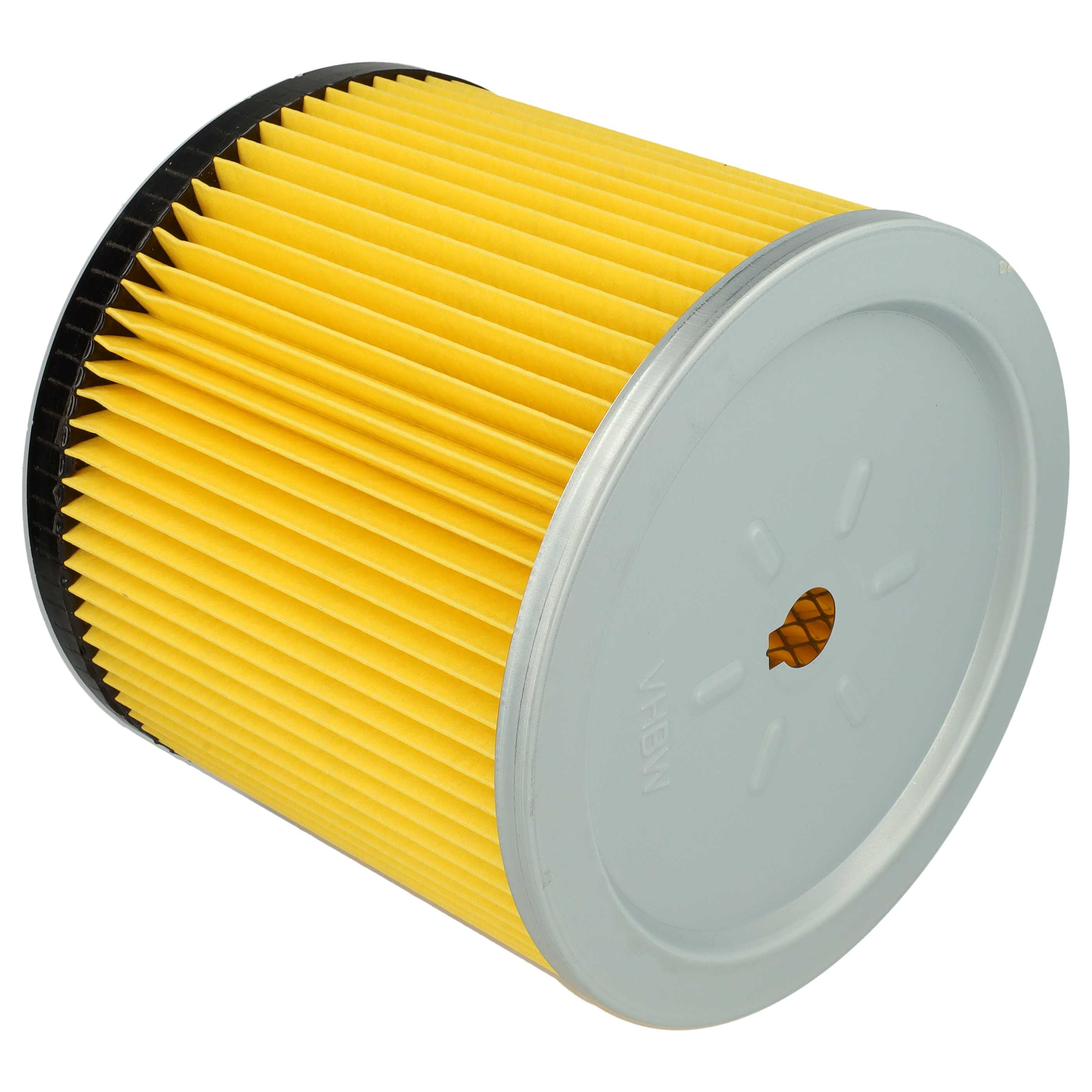 4x cartridge filter replaces Bosch 2 607 432 001, 2607432001 for Bosch Vacuum Cleaner, black / silver / yellow