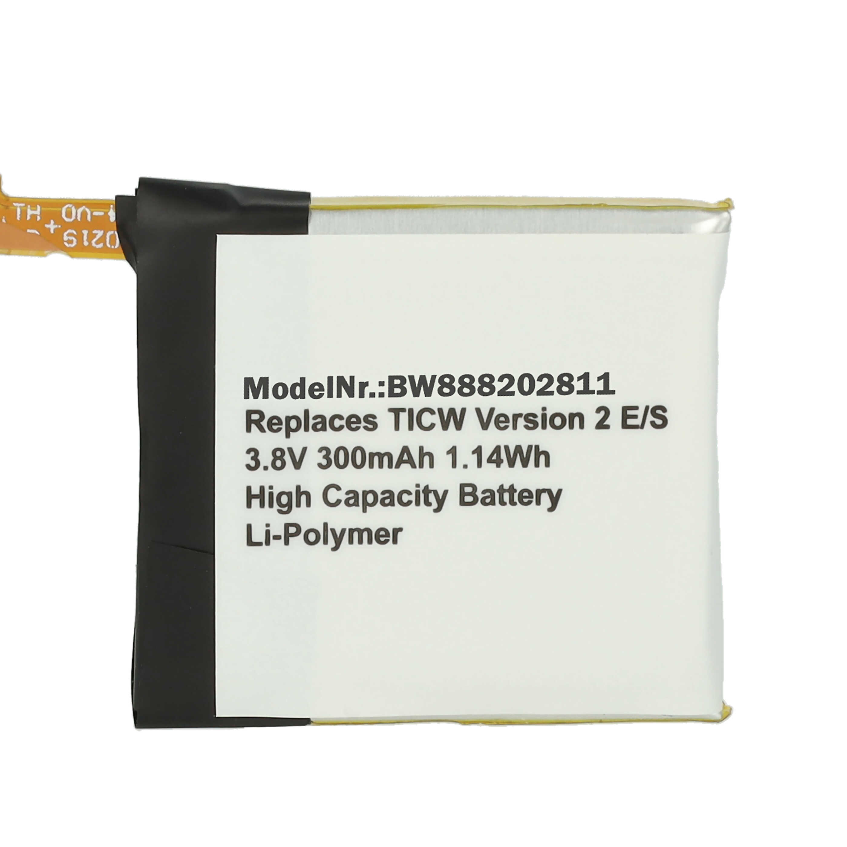 Smartwatch Battery replaces TicWatch SP382728SE - 300 mAh 3.8 V Li-polymer + Tools
