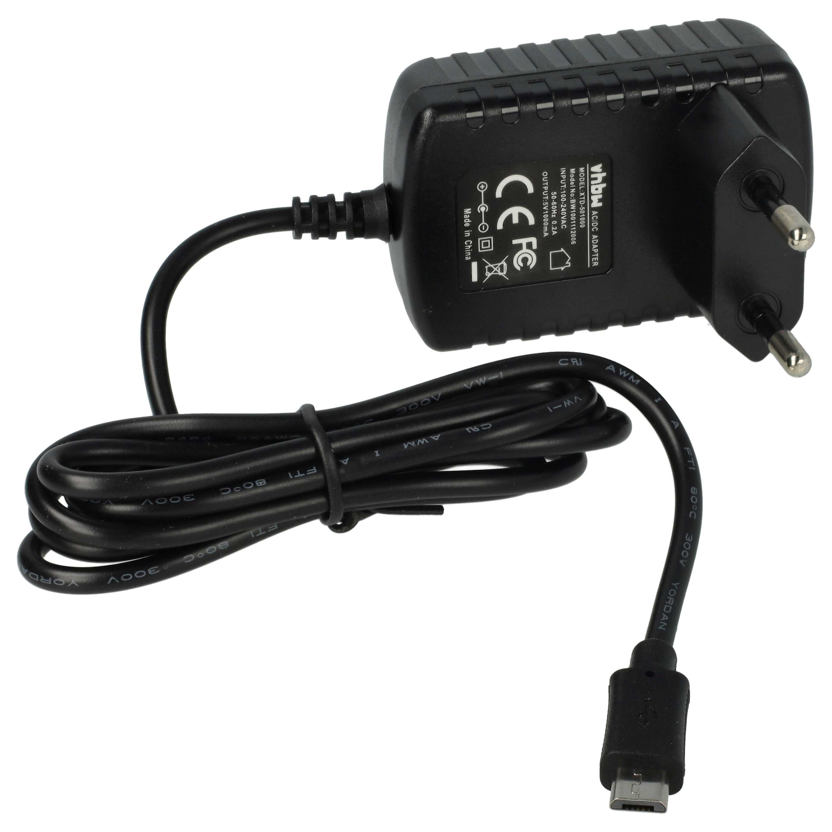 Micro USB Charger replaces Philips CP1759/01, CP1484/01 for Philips Electric Devices etc. - 1.0 A / 5 V
