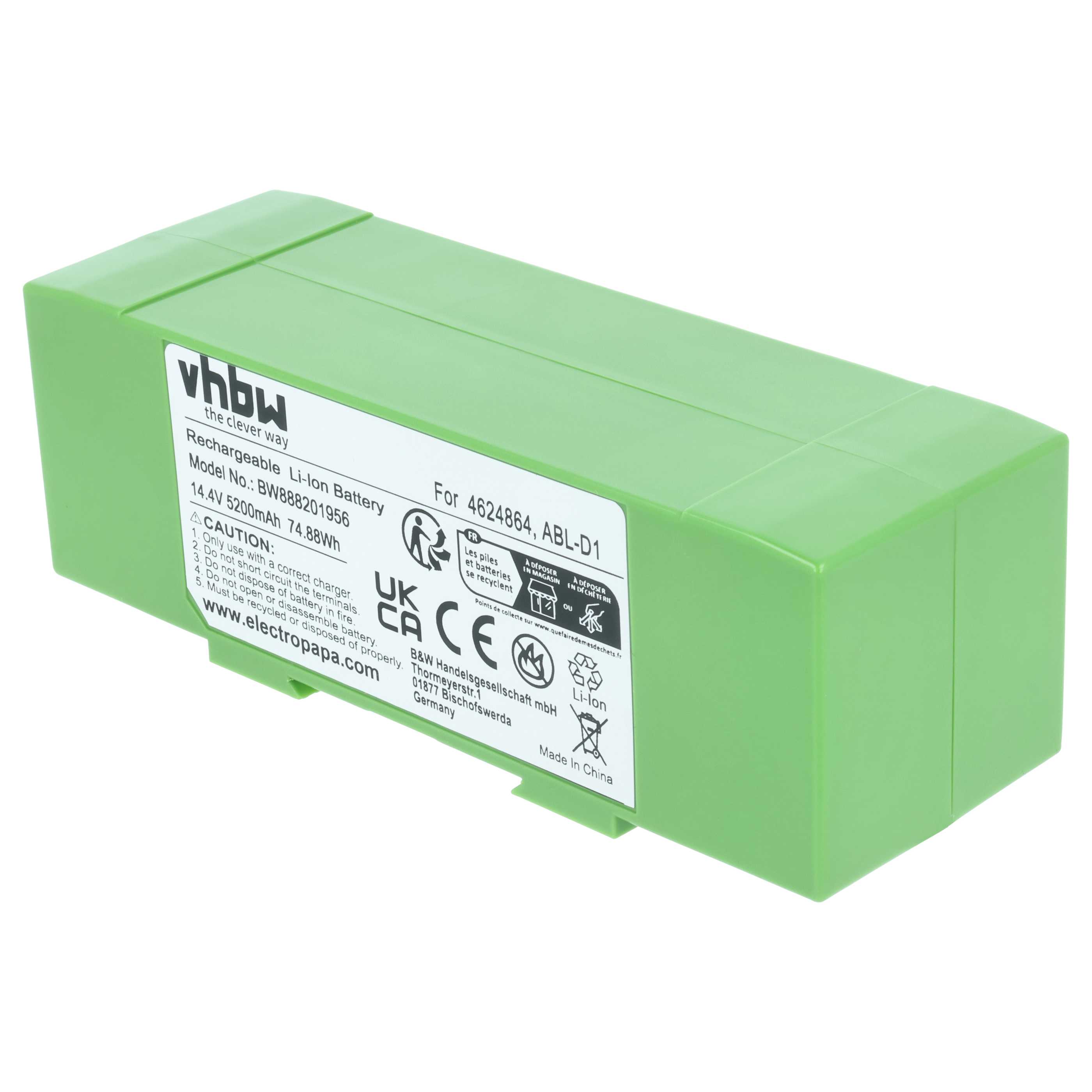 Akumulator do odkurzacza iRobot zamiennik iRobot ABL-D1, 4624864, ABL-D2 - 5200mAh 14,4V Li-Ion