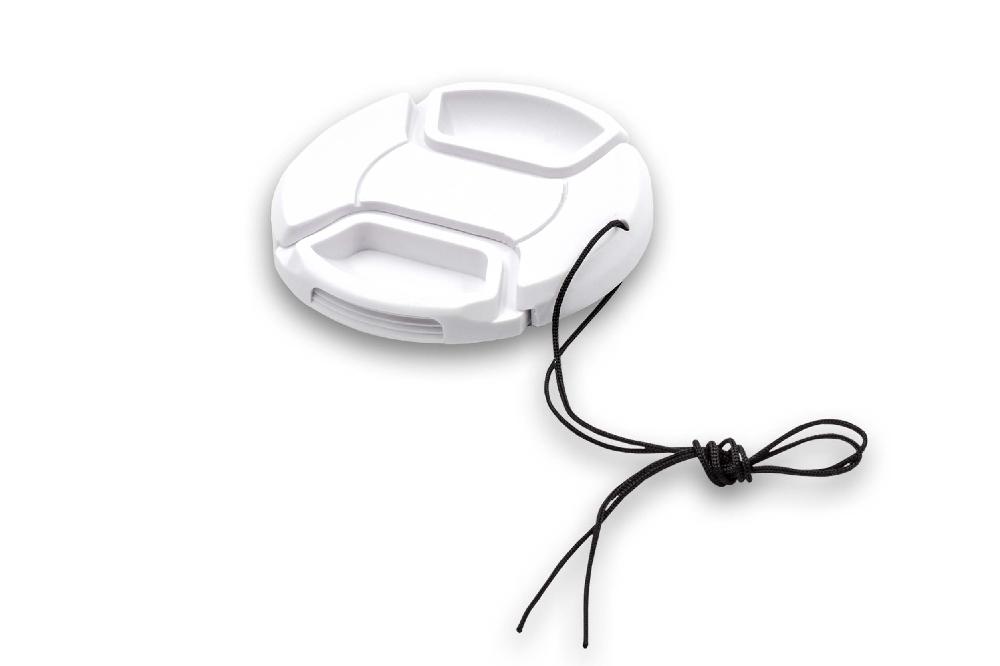 Bouchon d'objectif 72 mm - Prise centrée, plastique, blanc
