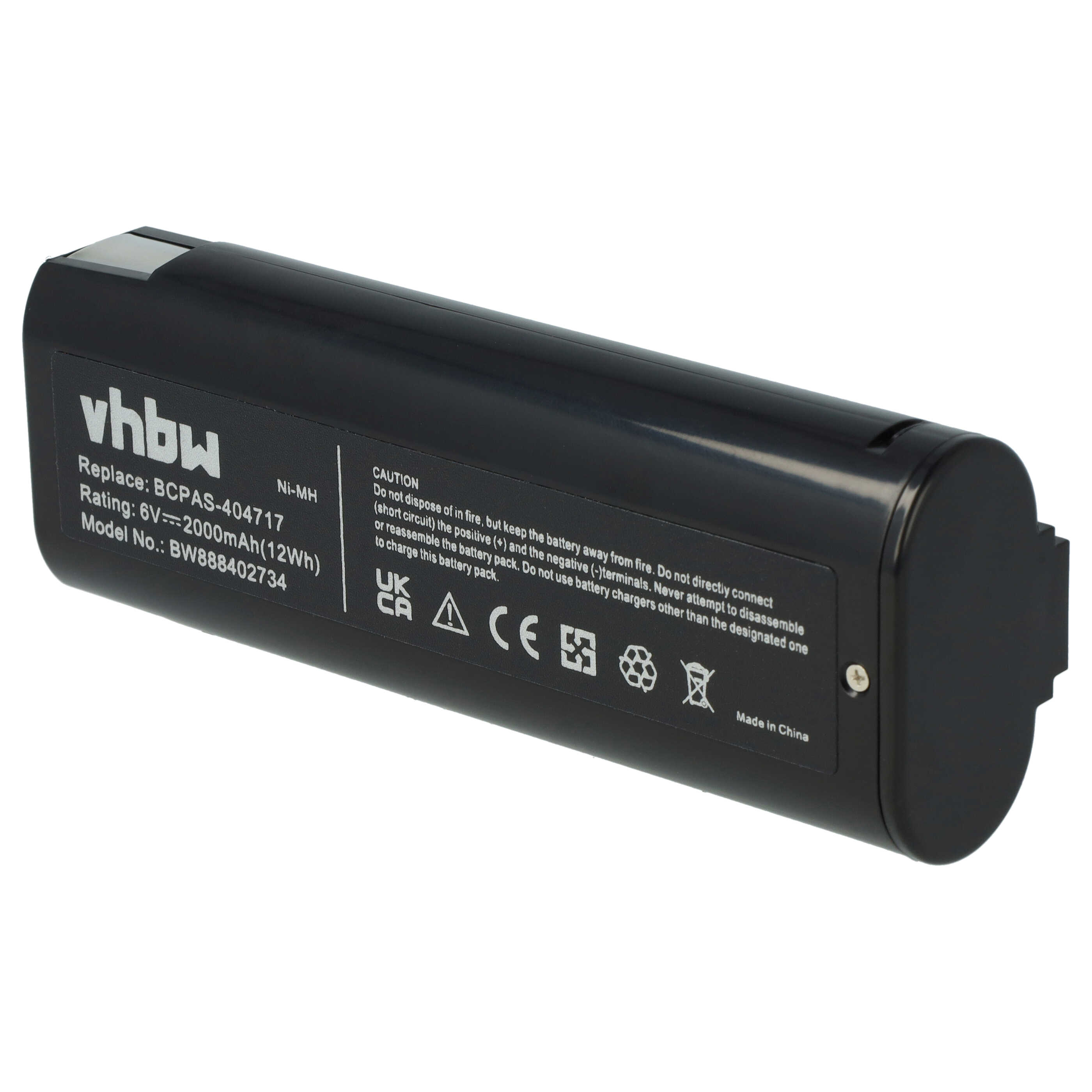 Battery replaces Paslode 900421, 900400, 900420, 404400, 404717 Electric Power Tool - 2000 mAh, 6 V, NiMH