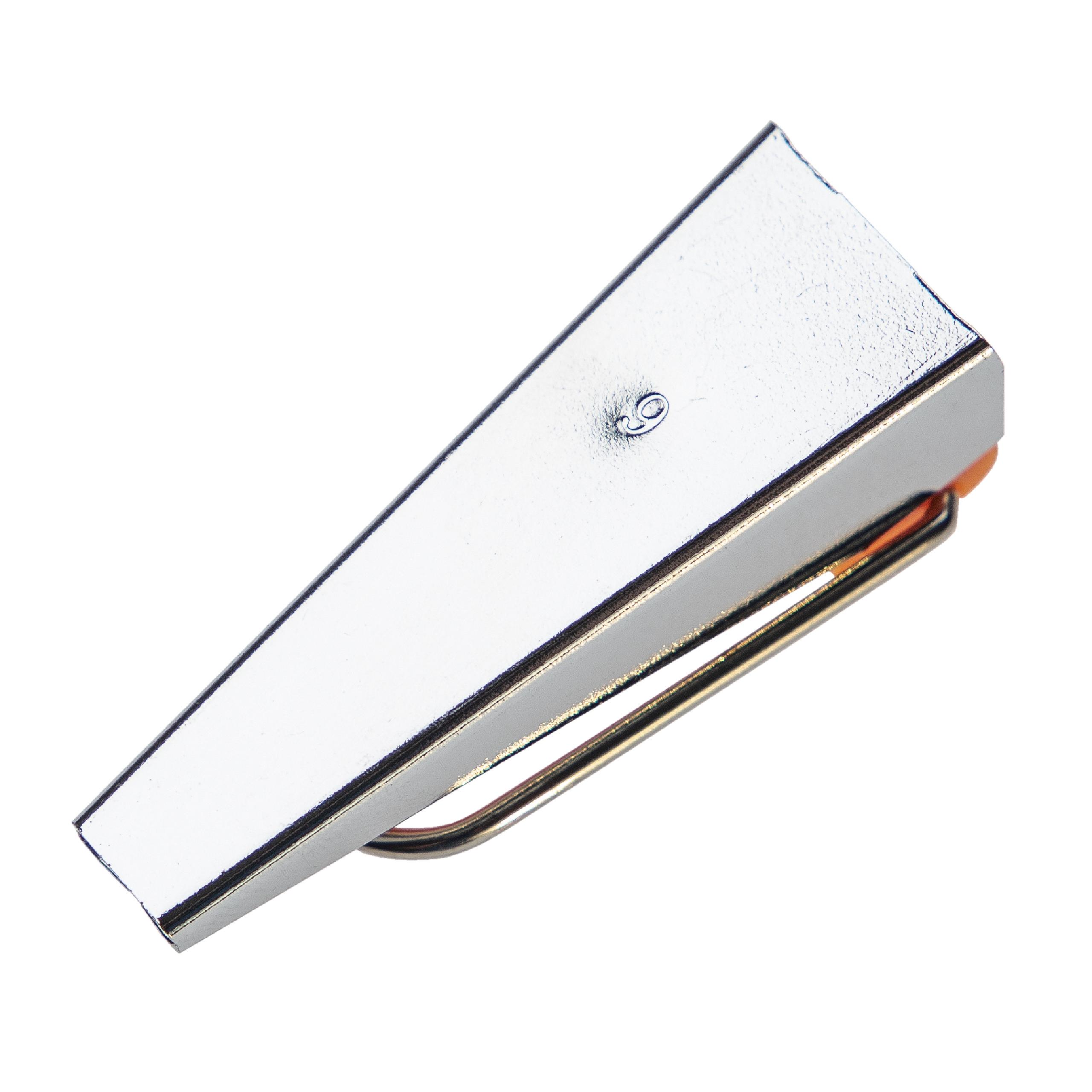 vhbw Schrägbandformer 9 mm für Nähen, Quilten - Bias Tape Maker, Edelstahl / Kunststoff Orange Silber