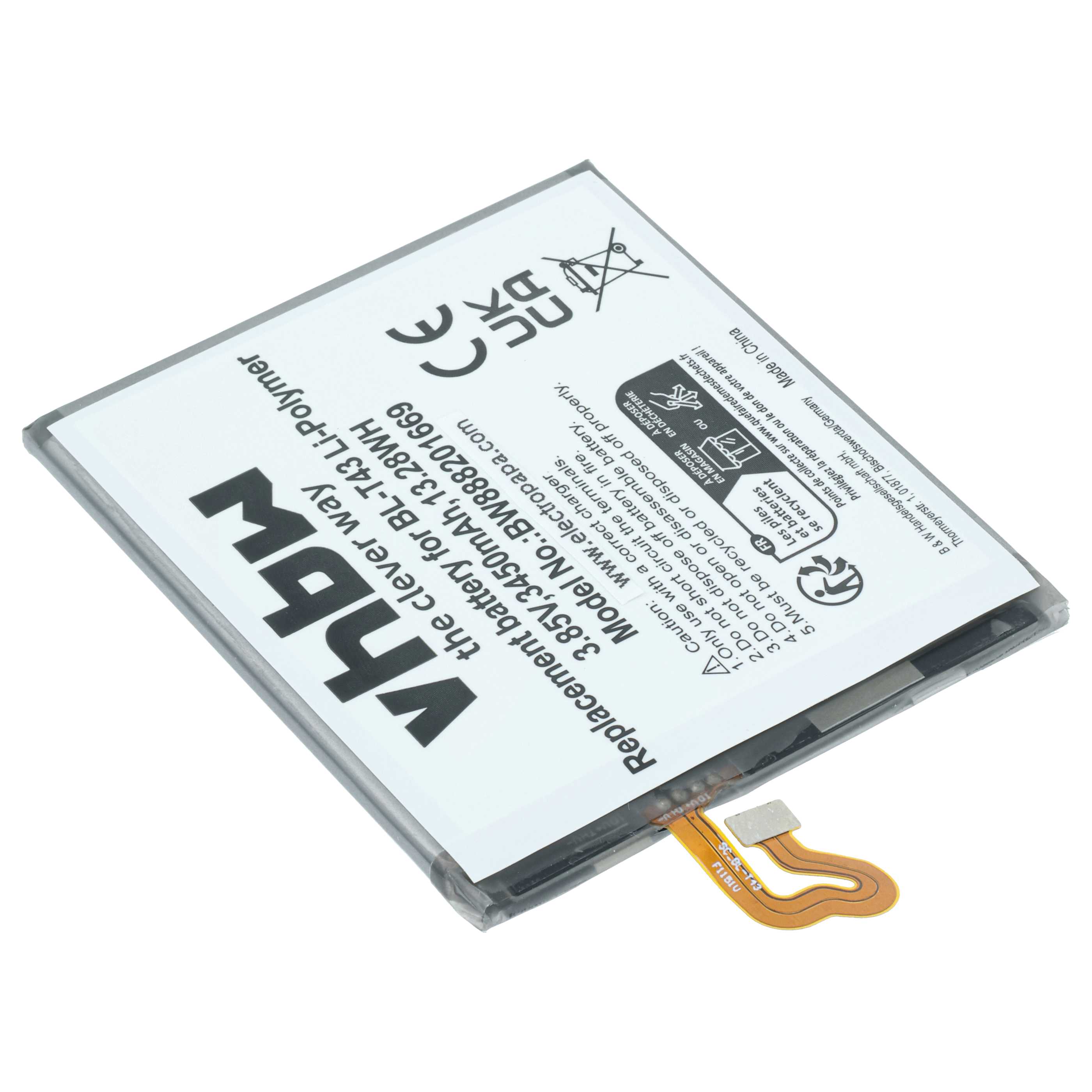 Mobile Phone Battery Replacement for LG EAC64518901, BL-T43 - 3450 mAh 3.85 V Li-polymer