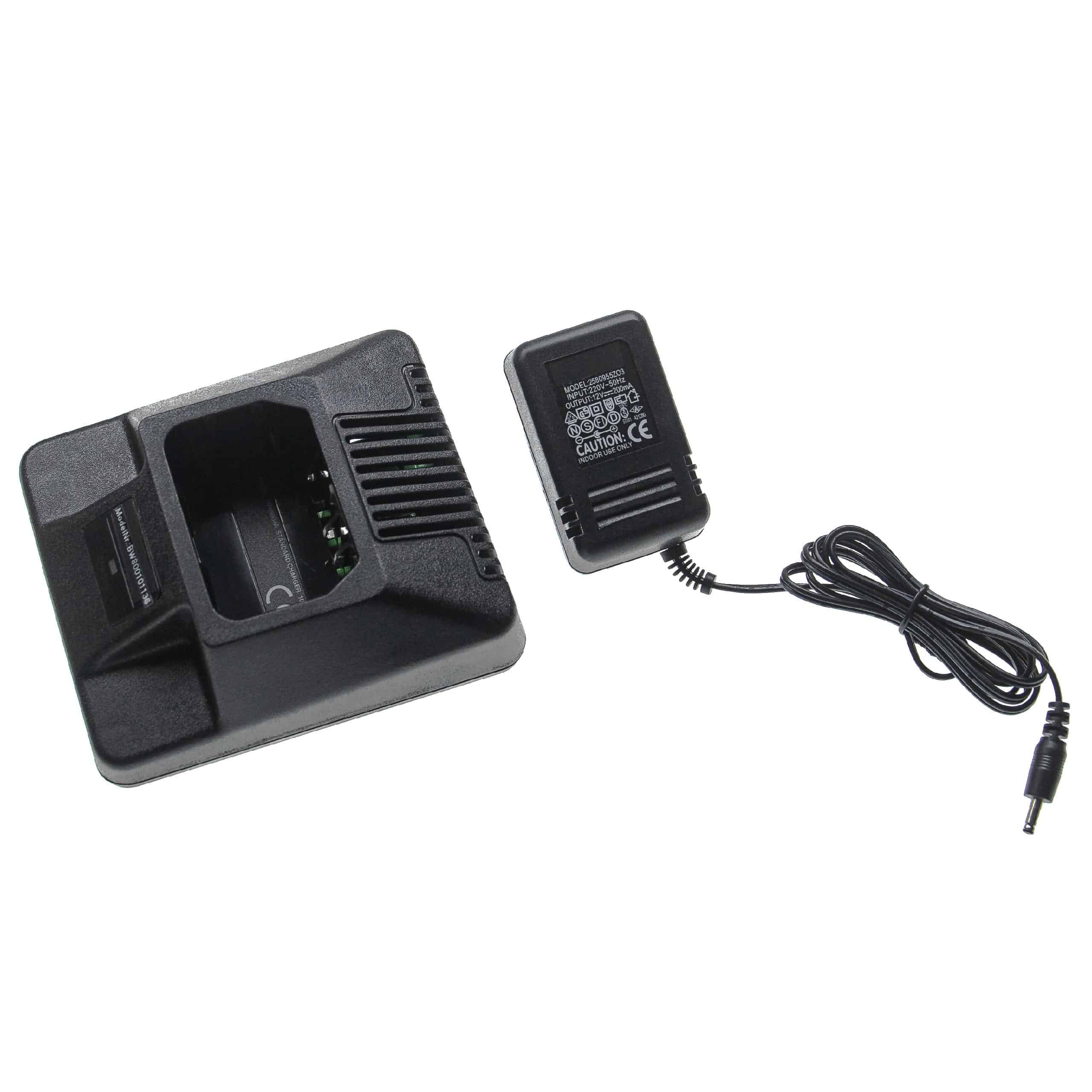 Charger + Mains Adapter Suitable for HNN 8148A Radio Batteries - 12.0 V