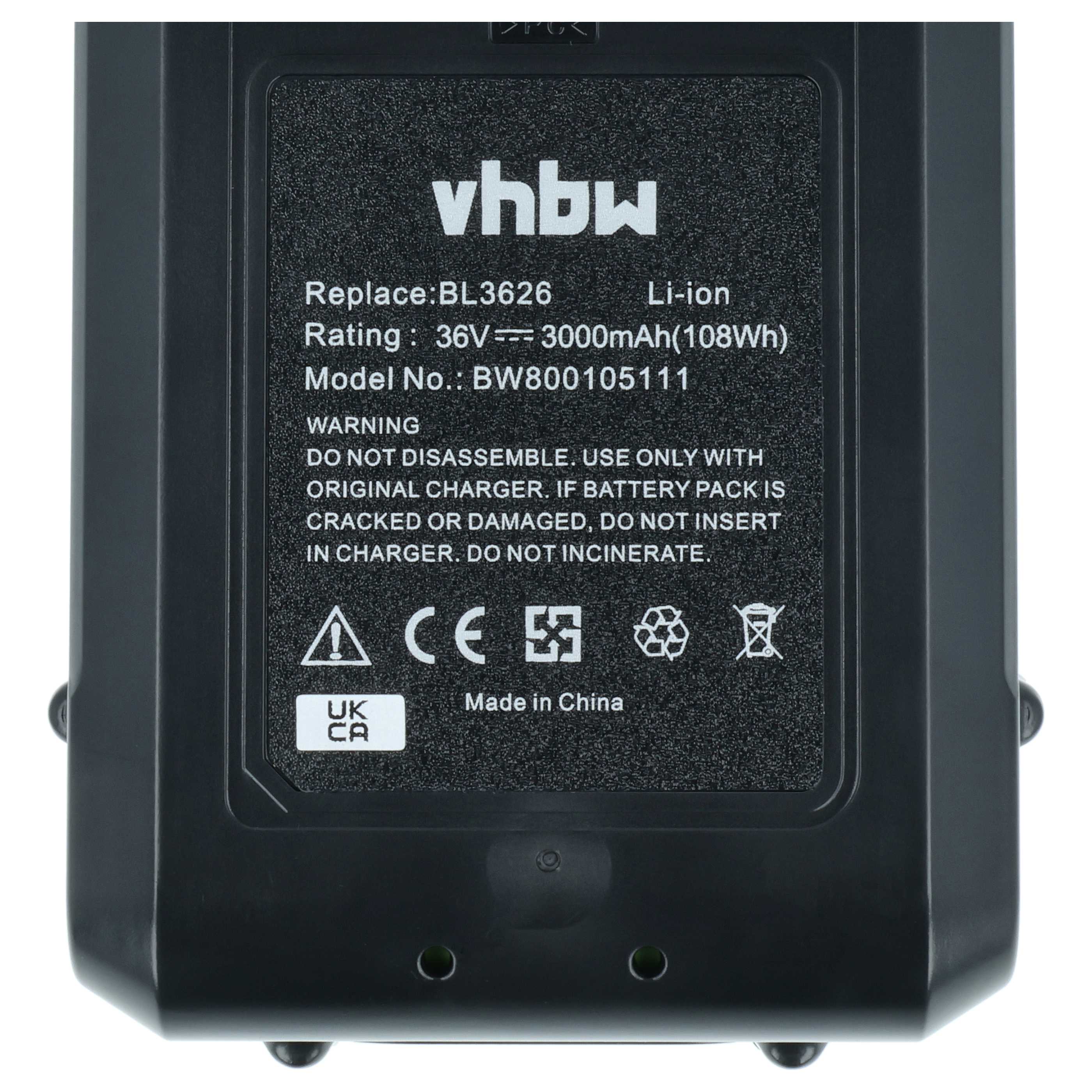 Battery replaces Makita 194873-2, 194874-0, 195410-5, BL3622A Electric Power Tool - 3000 mAh, 36 V, Li-Ion