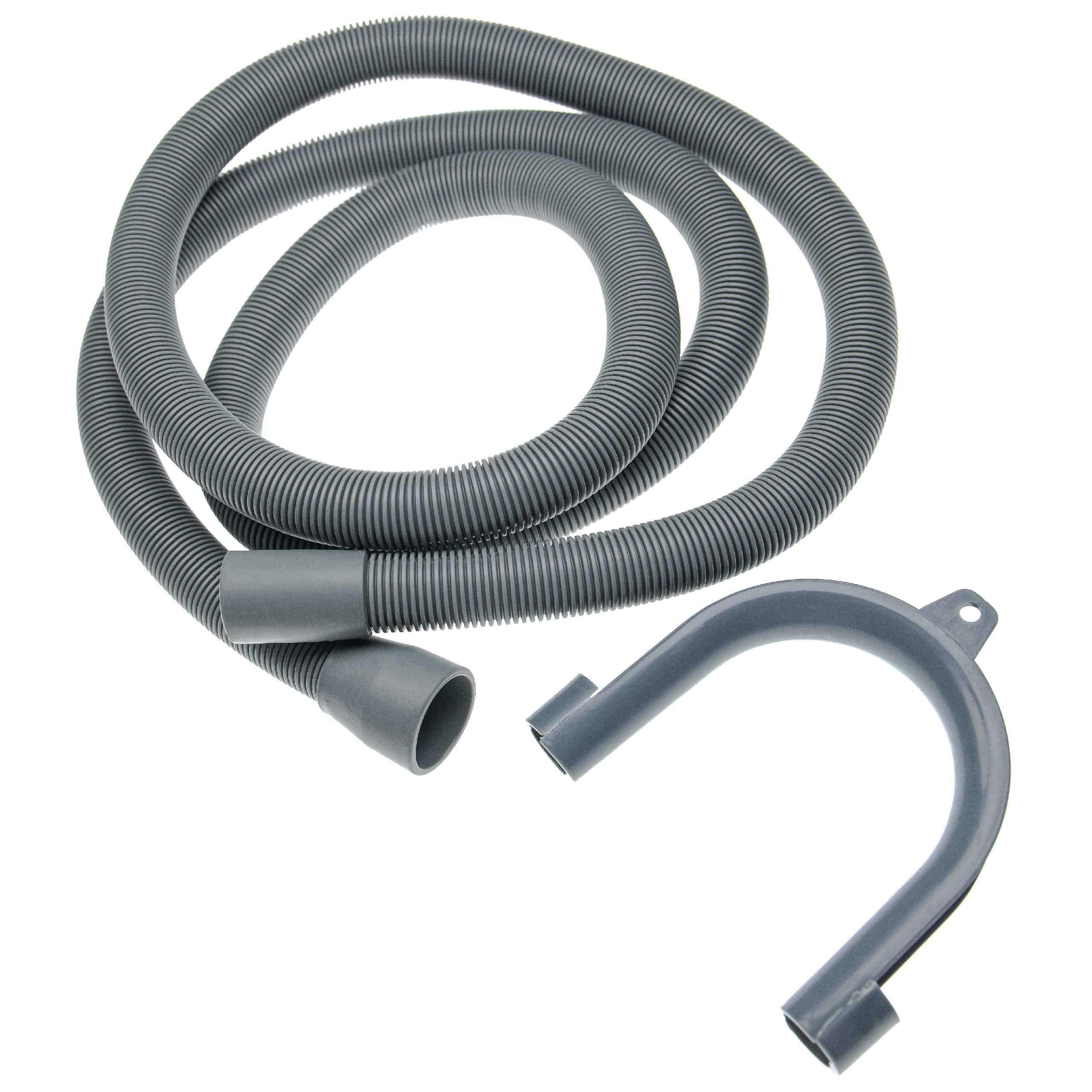 Drain Hose compatible with most Washing Machines - 22/29mm Straight Connection, Grey