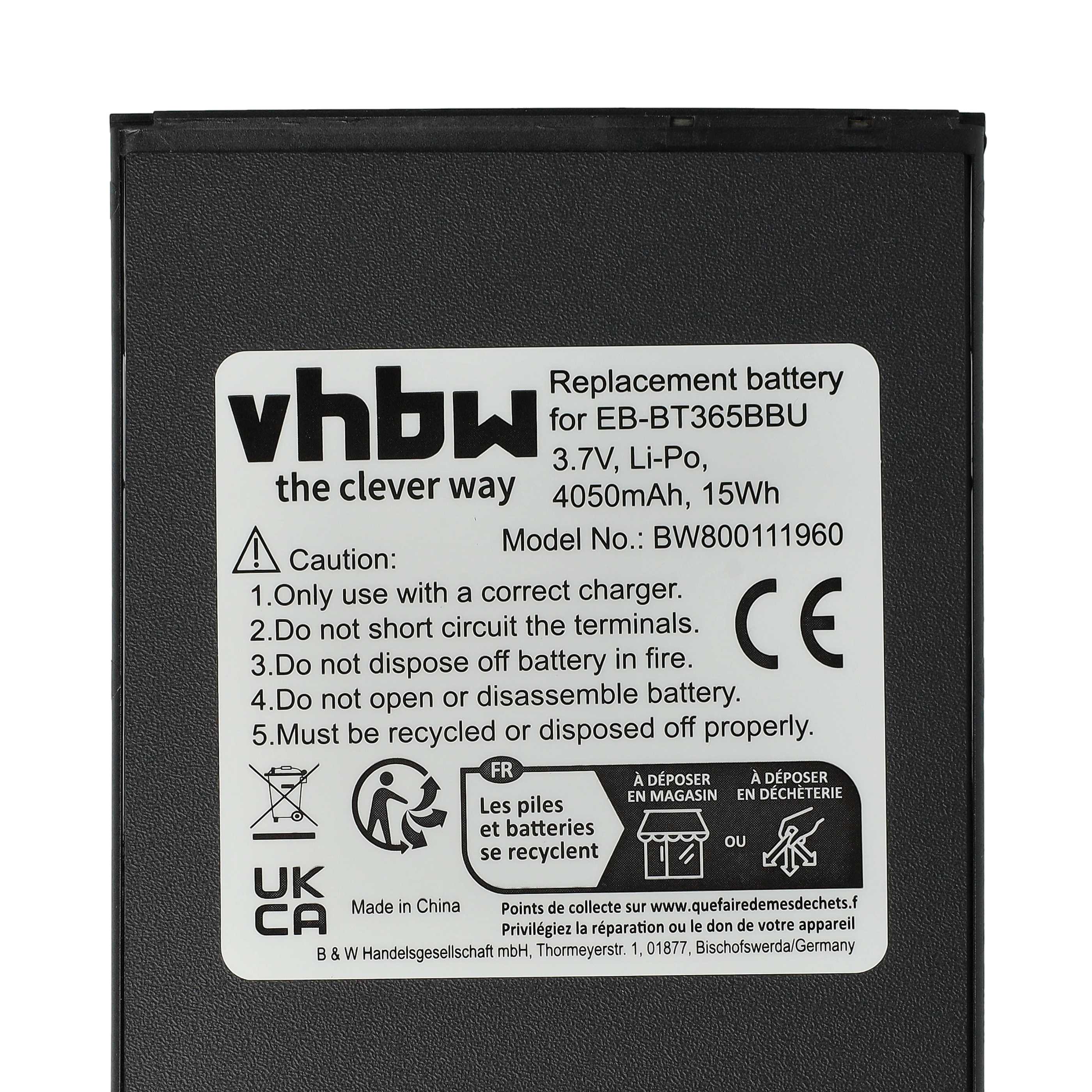 Tablet Replacement Battery for Samsung Galaxy Tab Active, Active 2, Active 2 LTE - 4050 mAh 3.7 V Li-polymer