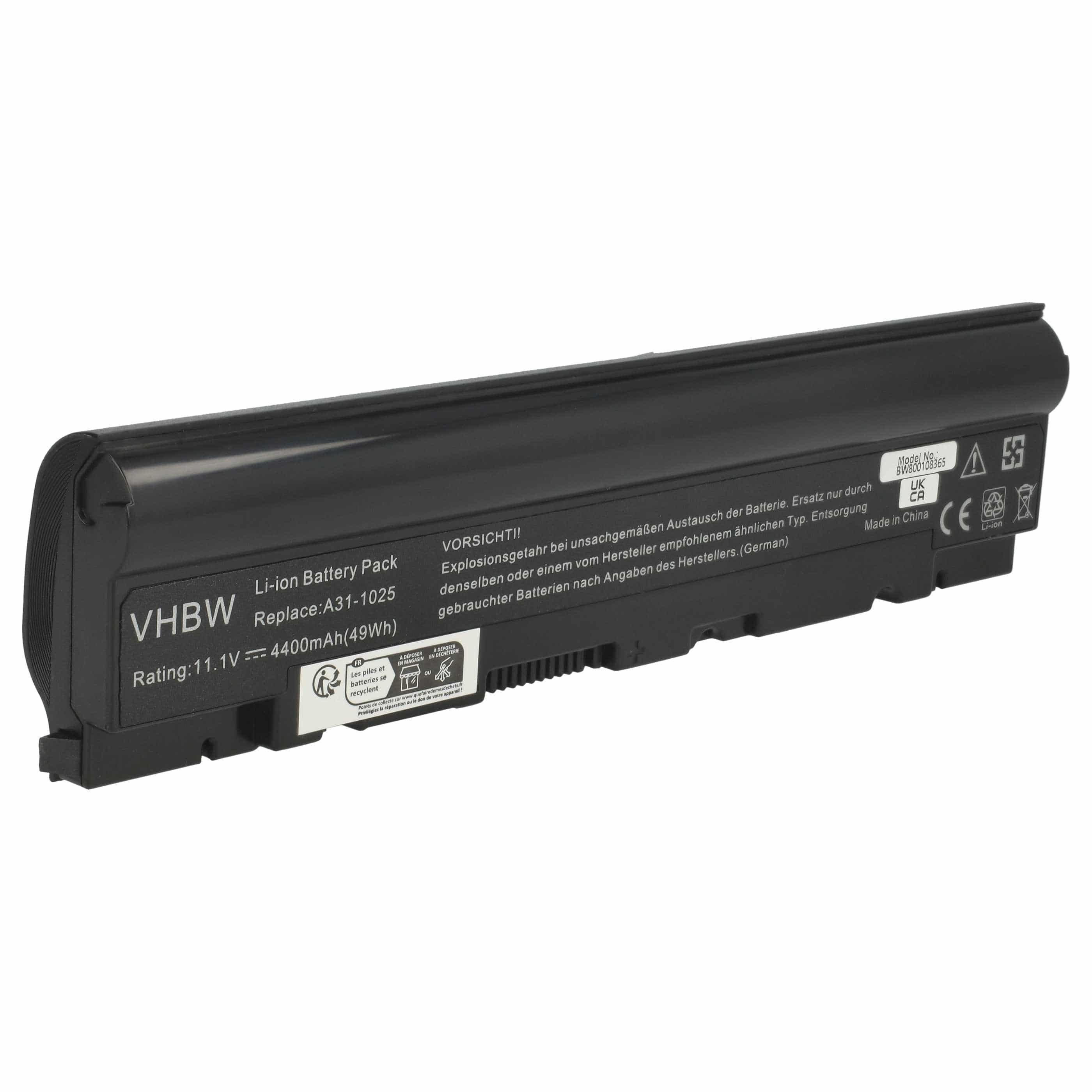 Akumulator do laptopa zamiennik Asus A31-1025, A32-1025 - 4400 mAh 10,8 V Li-Ion, czarny