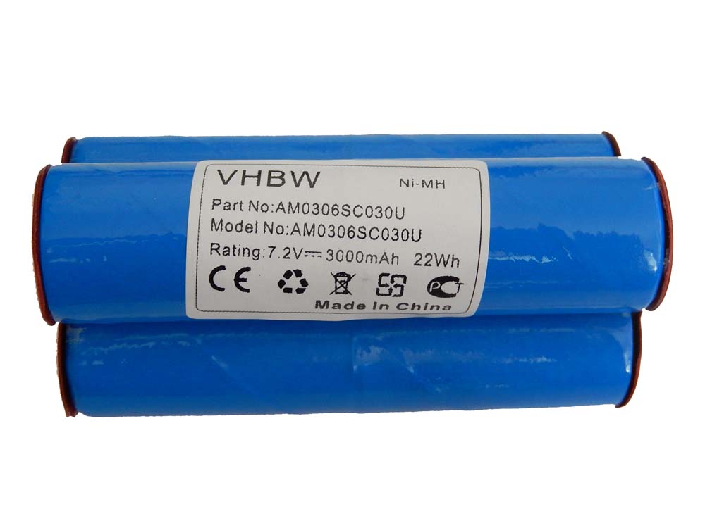 Batería reemplaza Wolf BS80 para herramienta - 3000 mAh, 7,2 V, NiMH