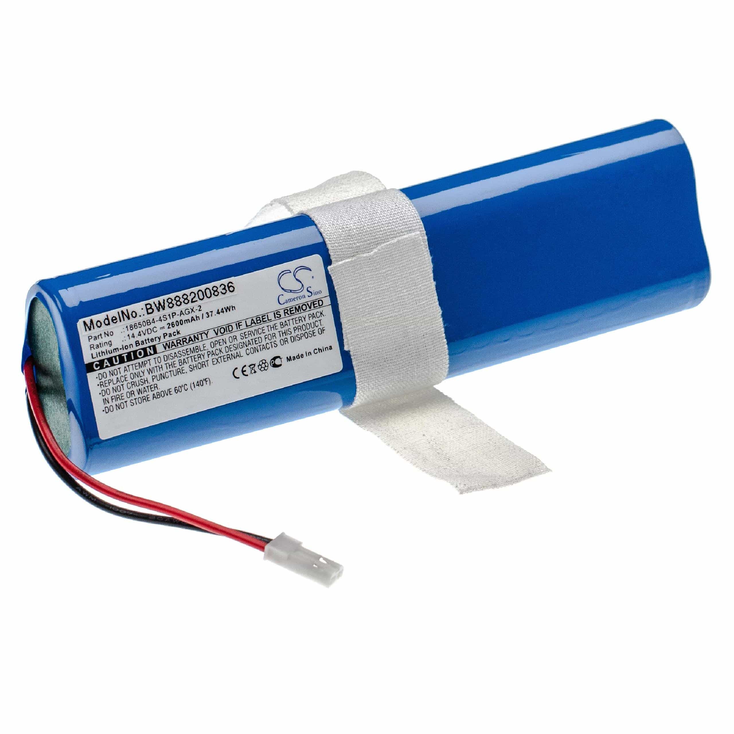 Batterie remplace iLife Ay-18650B4, 18650B4-4S1P-AGX-2 pour robot aspirateur - 2600mAh 14,4V Li-ion