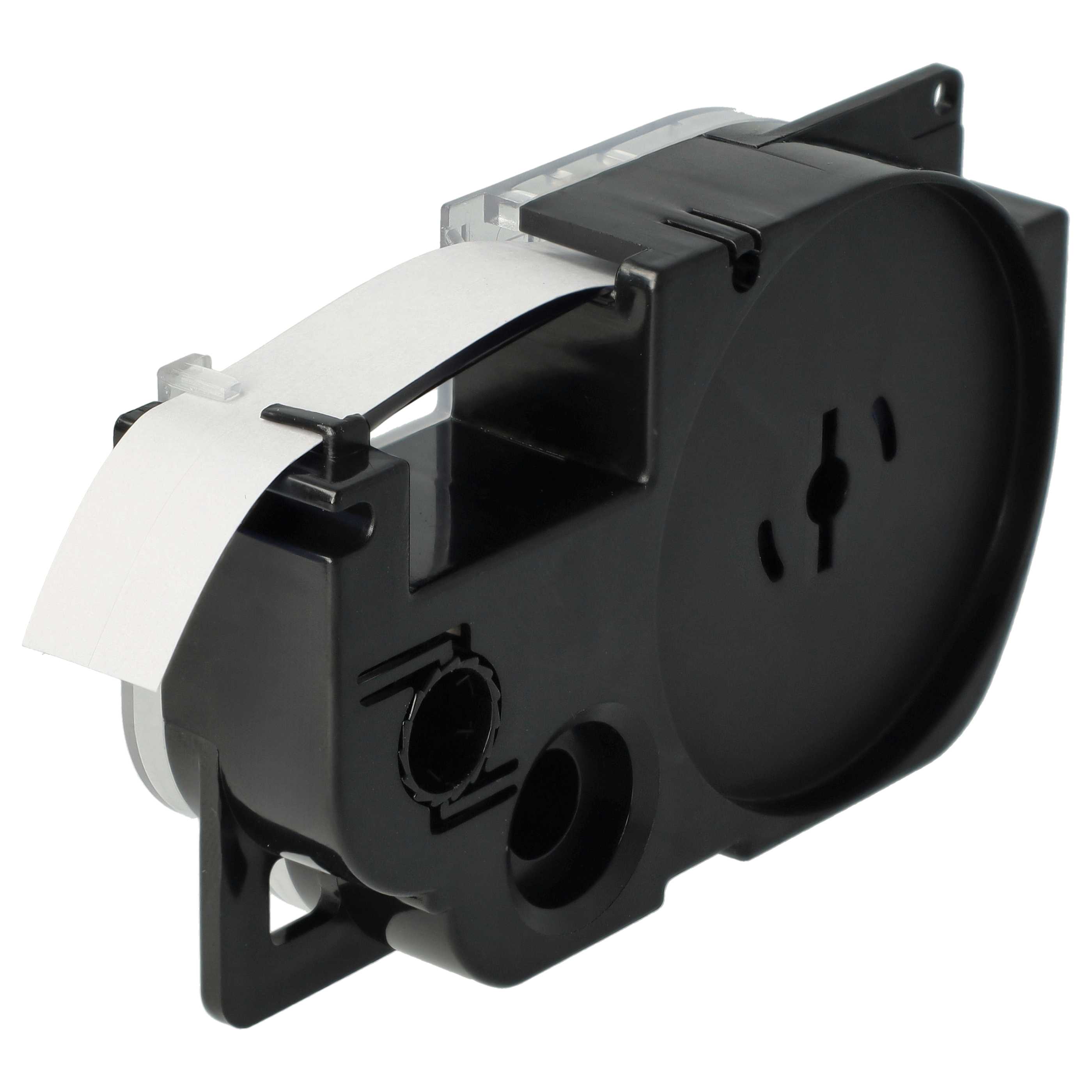 Label Tape replaces Casio XR-12BU, XR-12BU1 - 12 mm Black to Blue