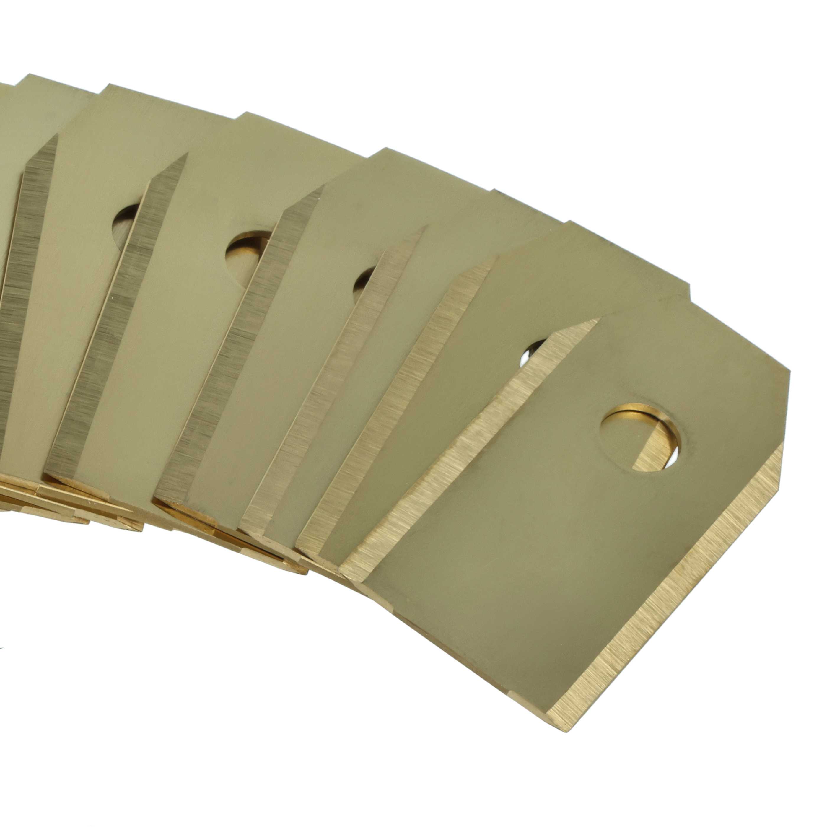 9x Exchange Blade replaces 505127801, 408720, 505127802 Cordless Lawnmower etc.titanium apatite, Silver