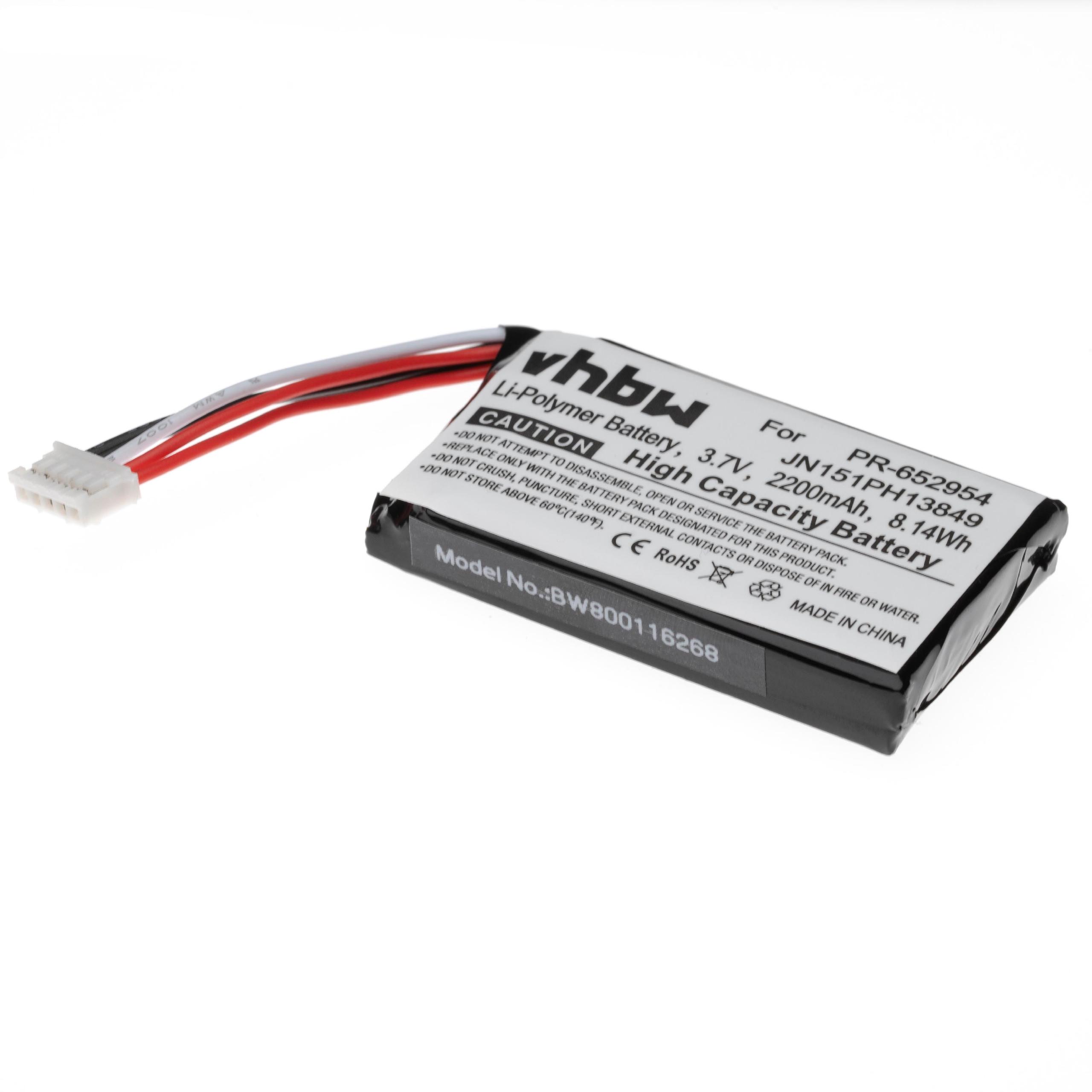  Battery replaces JBL JN151PH13849, PR-652954 for JBLLoudspeaker - Li-polymer 2200 mAh