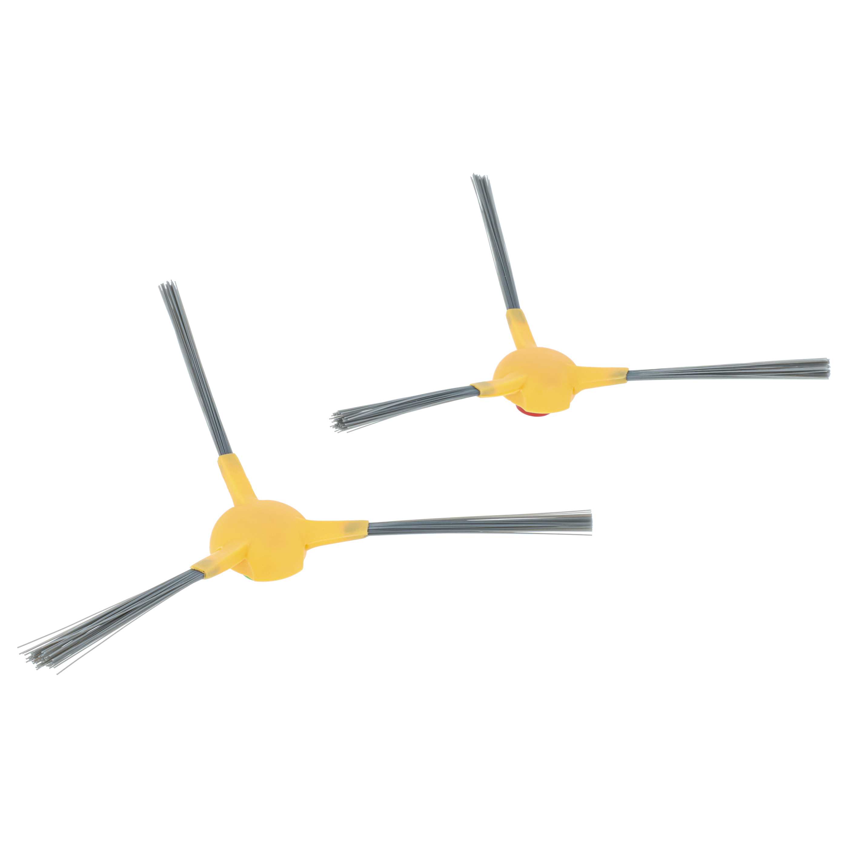 2x Side Brush replaces Ecovacs D-S374 for Ecovacs Robot Vacuum Cleaner - 3-armed, grey, yellow
