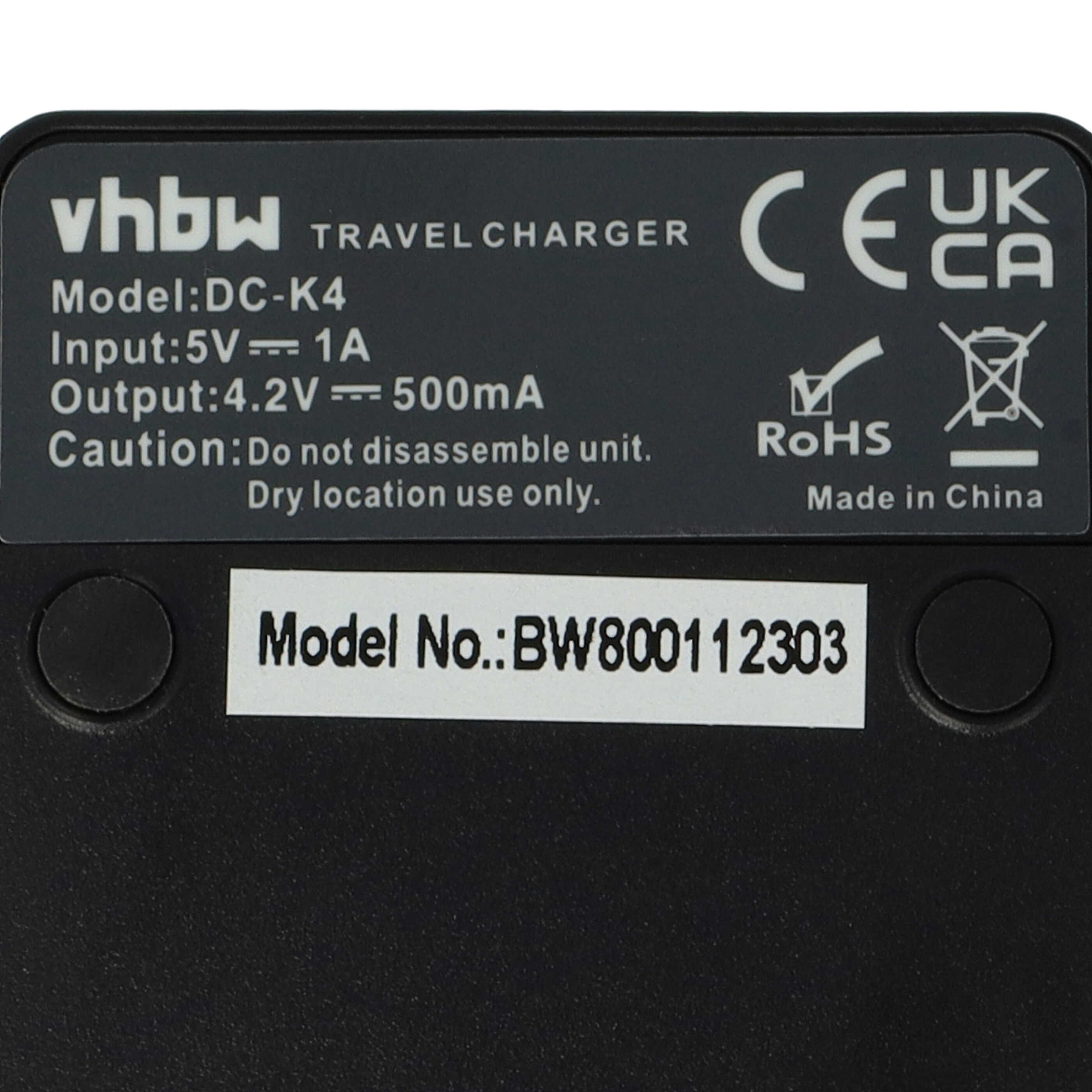 Battery Charger replaces Olympus LI-10C suitable for Sanyo DB-L10 Camera etc. - 0.5 A, 4.2 V