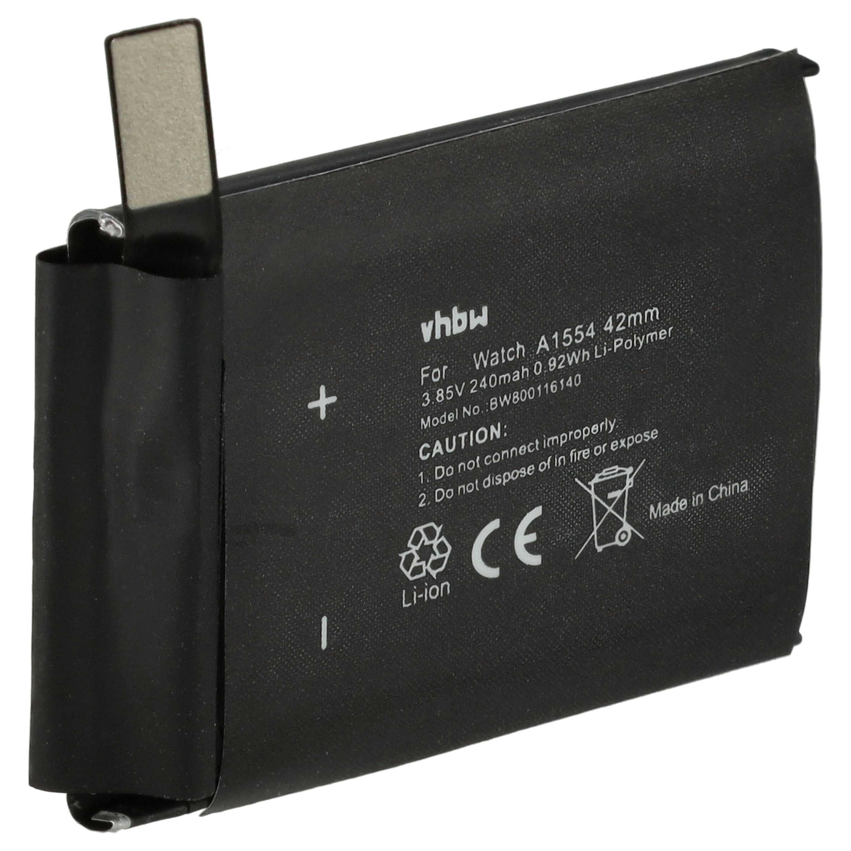 Akku als Ersatz für Apple A1579 für Apple Smartwatch - 240mAh 3,7V Li-Polymer
