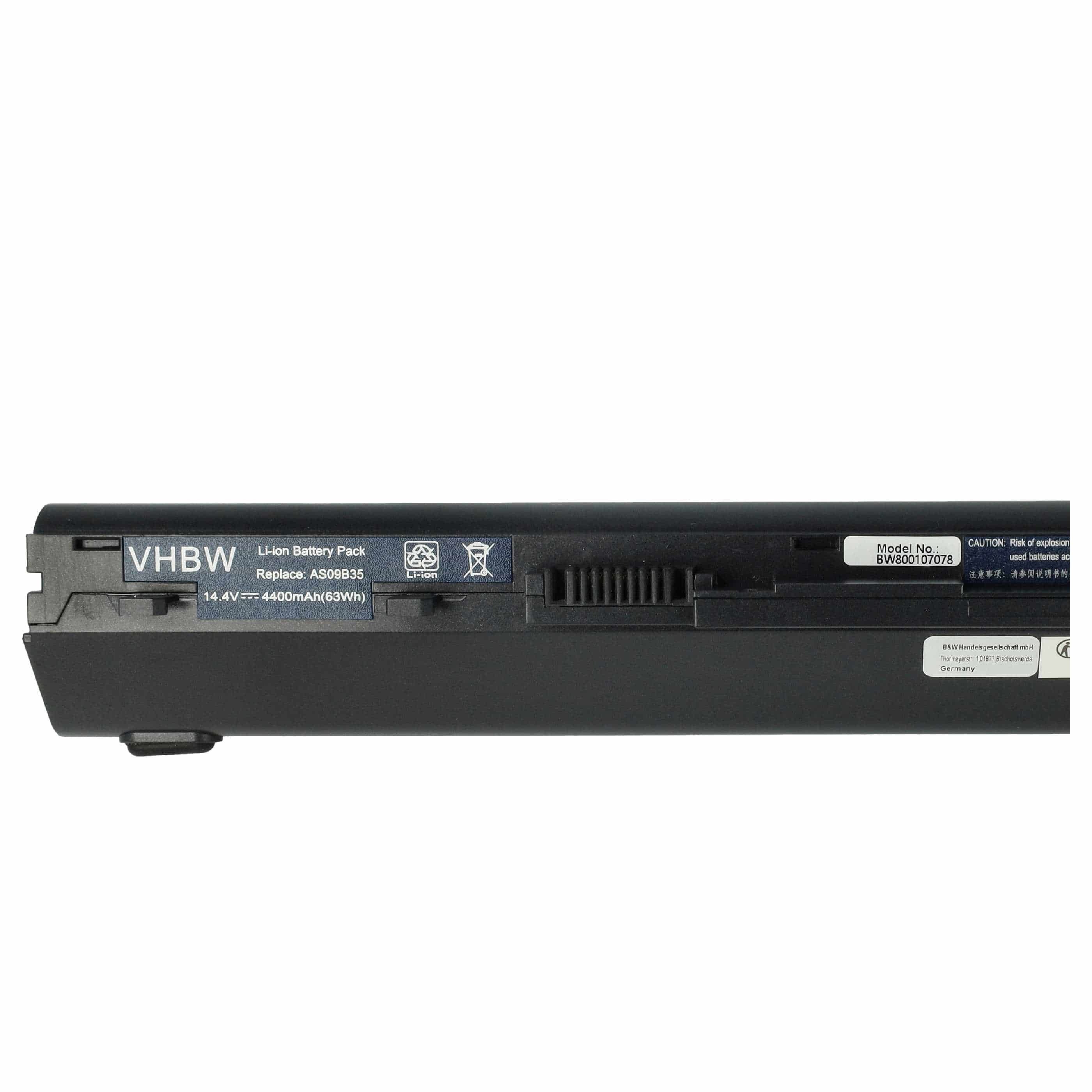 Akumulator do laptopa zamiennik Acer AS10I5E - 4400 mAh 14,8 V Li-Ion, czarny
