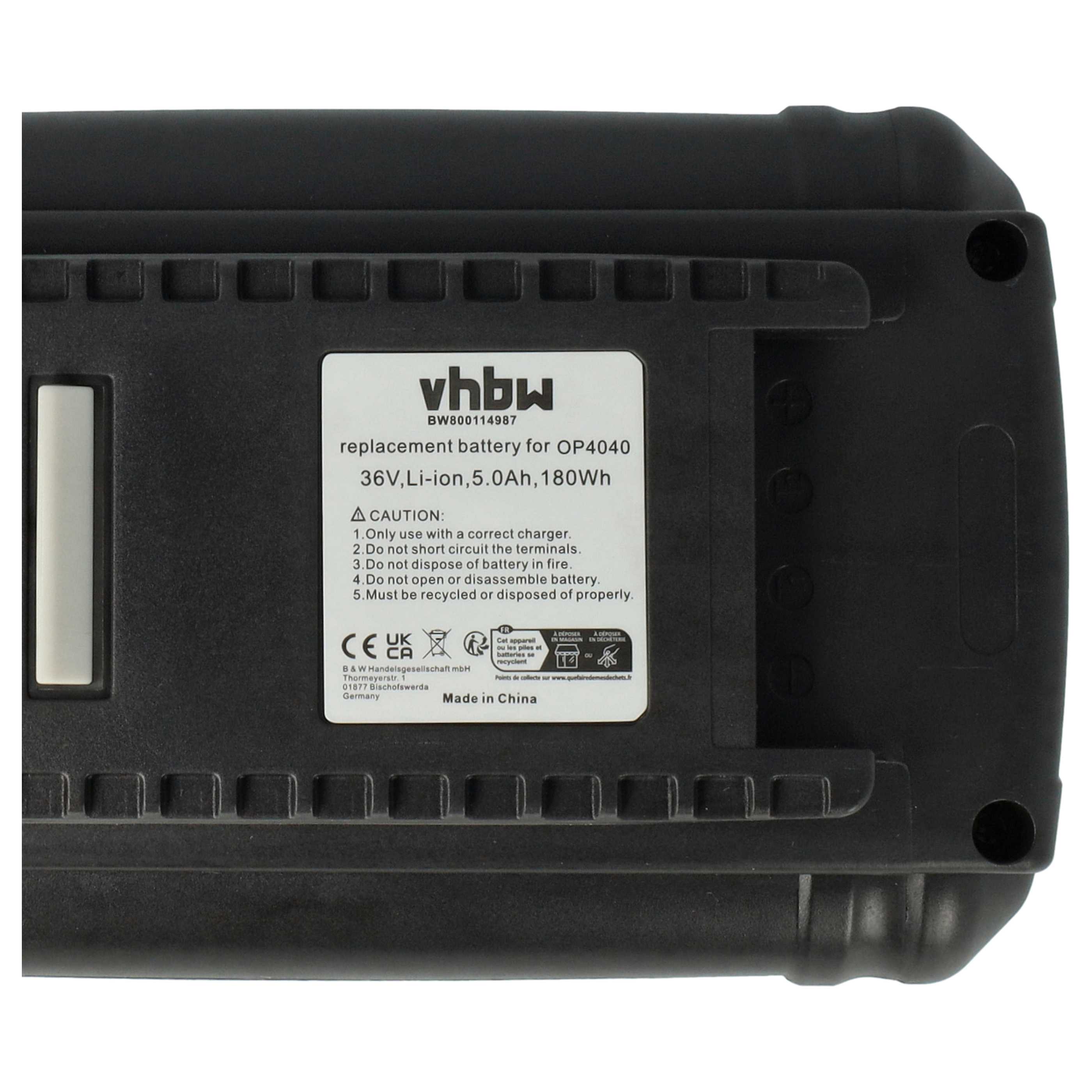 3x Batteria sostituisce Ryobi BPL3626, BPL3626D, BPL3640, BPL3640D, 5133002166 per attrezzo - 5Ah 36V Li-Ion