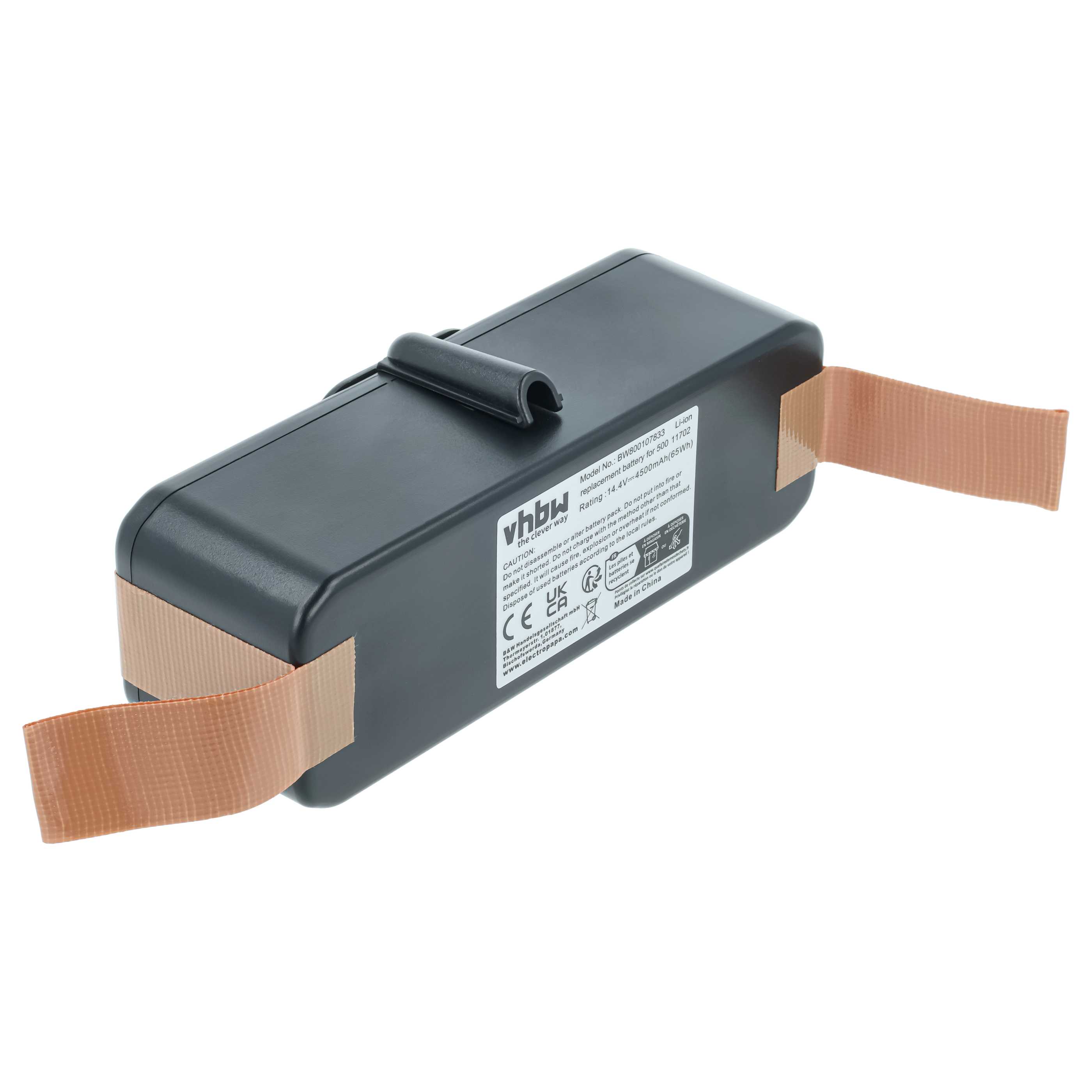 Batteria sostituisce 11702, 80501e, 80601, 68939, 80501, 4419696 per aspirapolvere - 4500mAh 14,4V Li-Ion