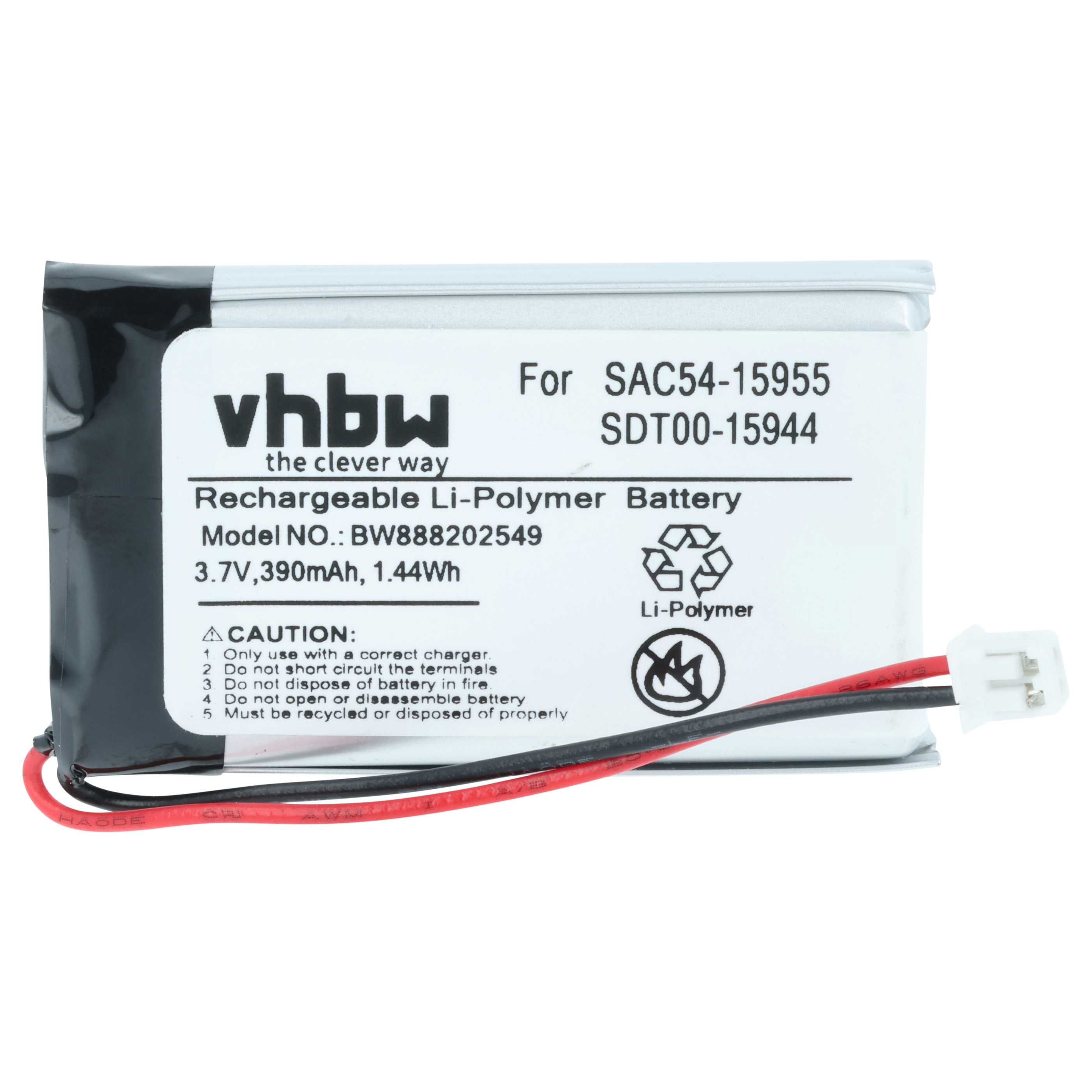 Batteria collare per collare per cani sostituisce Sportdog SAC54-15955, SDT00-15944 - 390mAh 3,7V Li-Poly