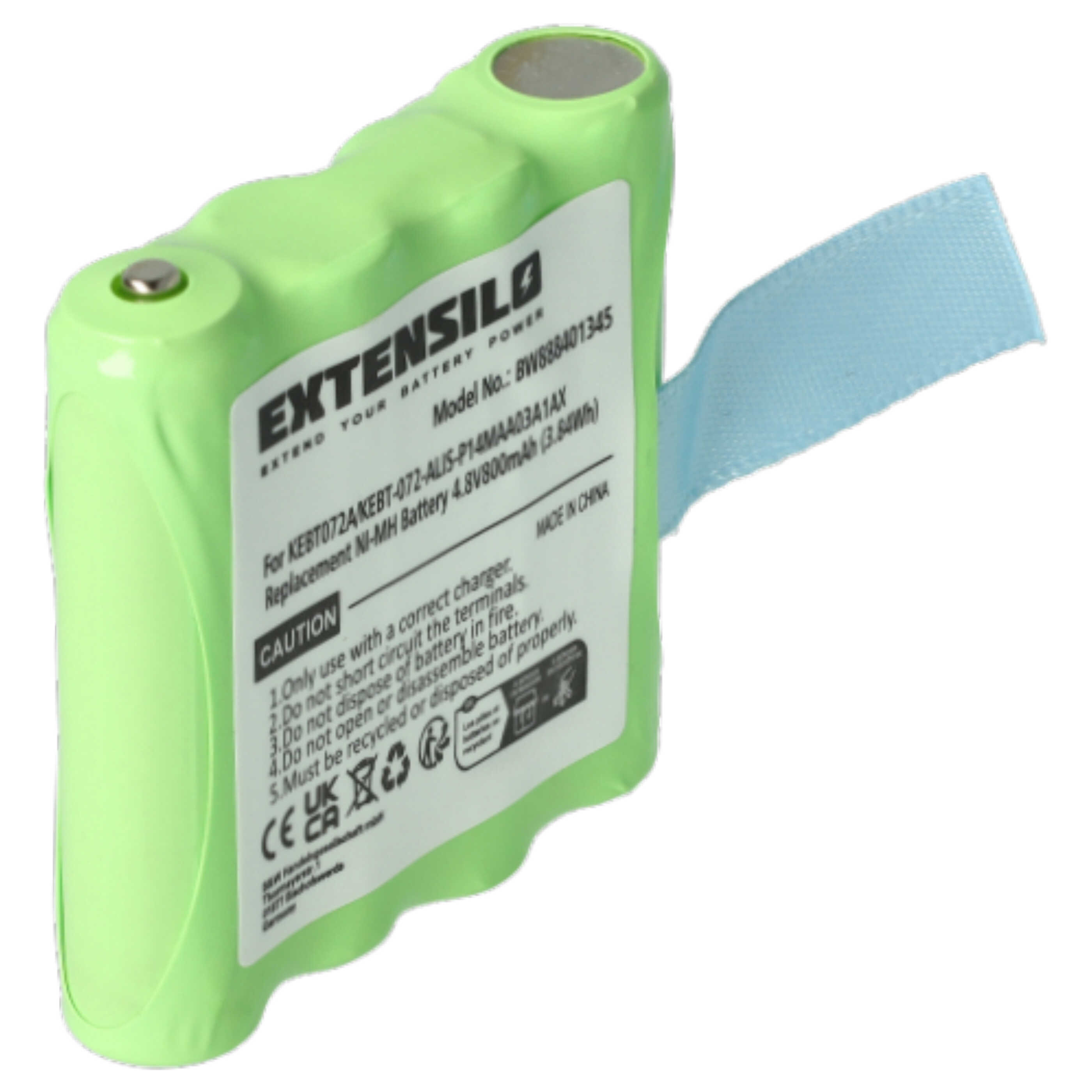 Batteria (5x pezzo) per dispositivo radio sostituisce Midland BATT4R, BATT-4R Switel - 800mAh 4,8V NiMH