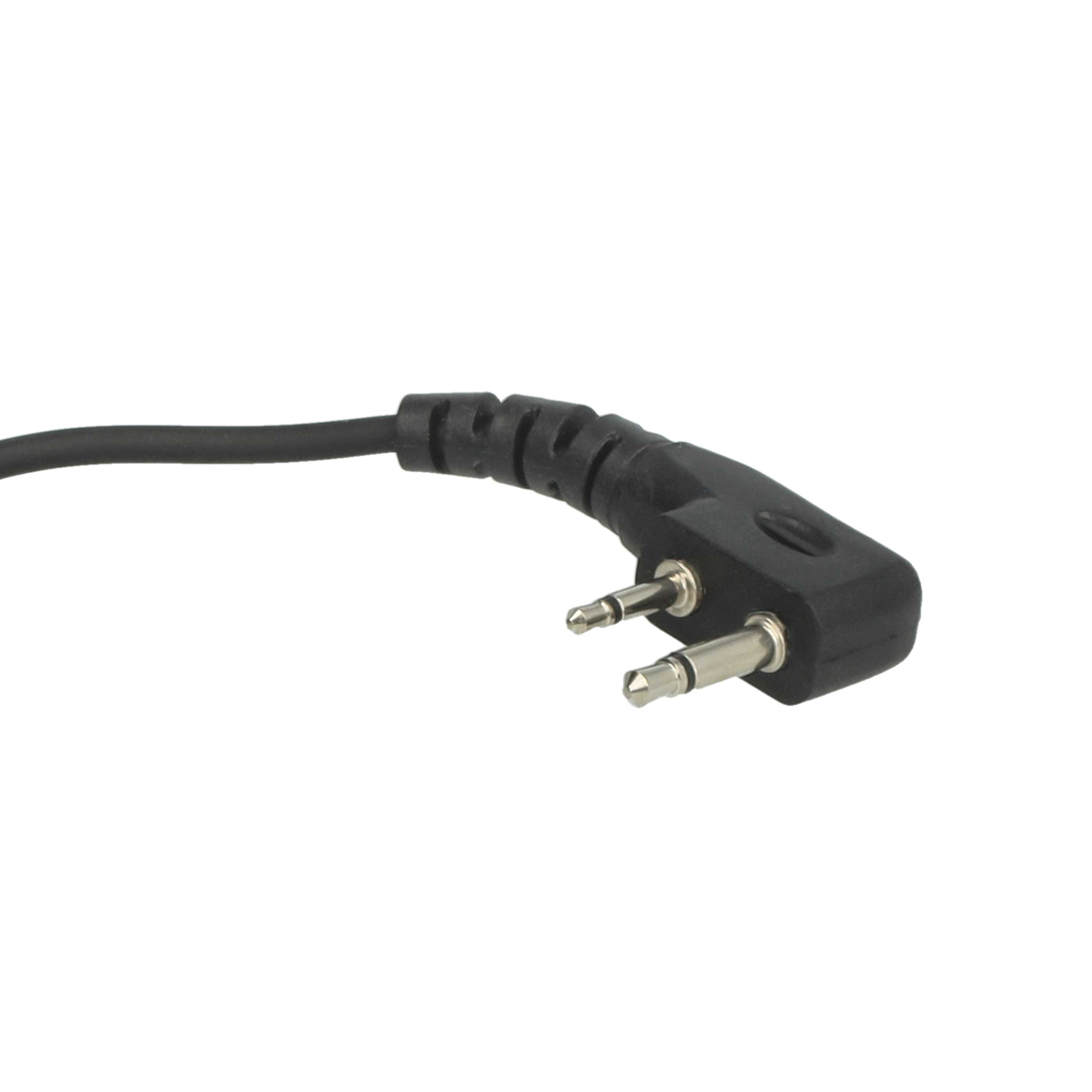 5x Security Radio Headset - "Take Call Button", Clip Mount + Phono Cable