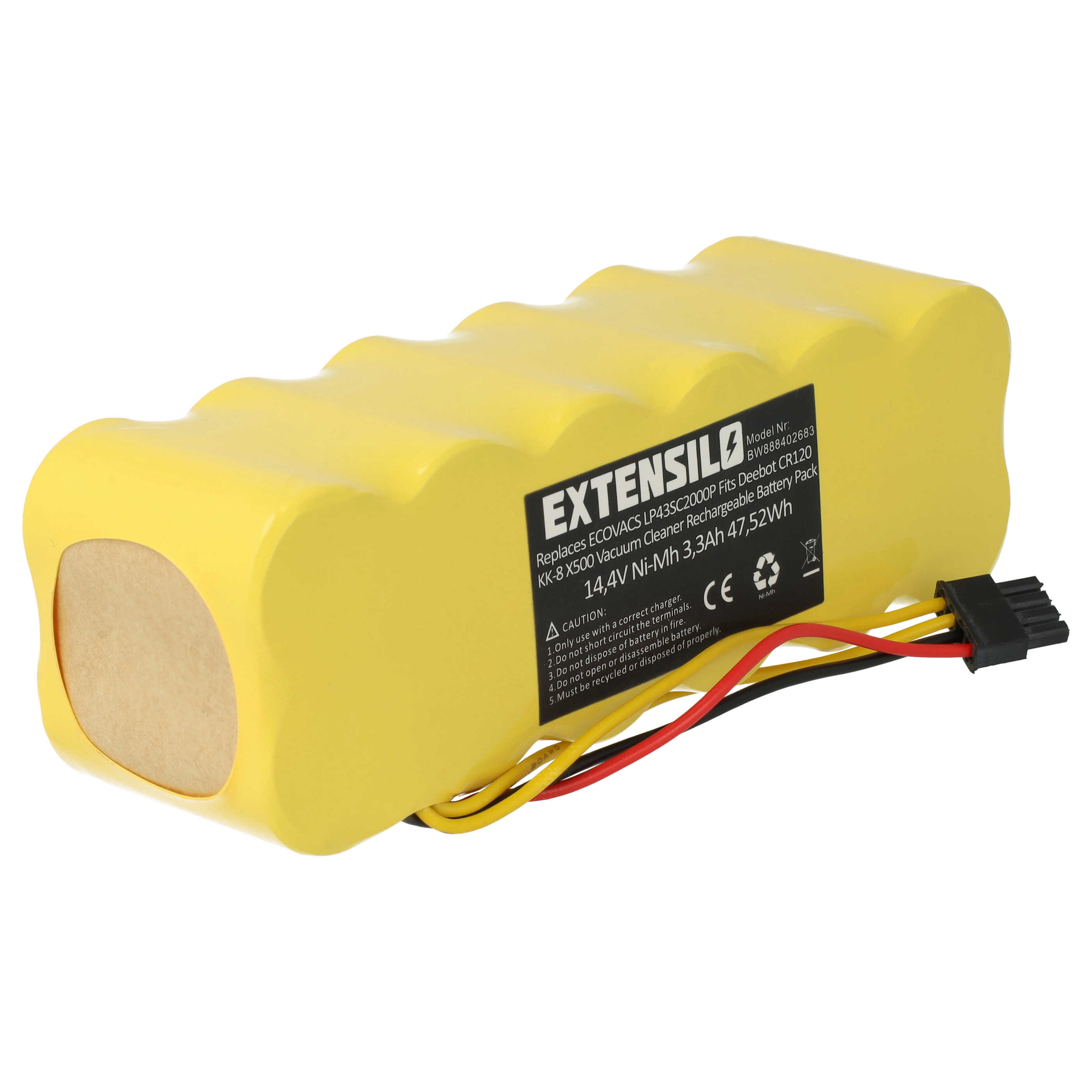 Batterie remplace Ariete AT5186005100 pour robot aspirateur - 3300mAh 14,4V NiMH