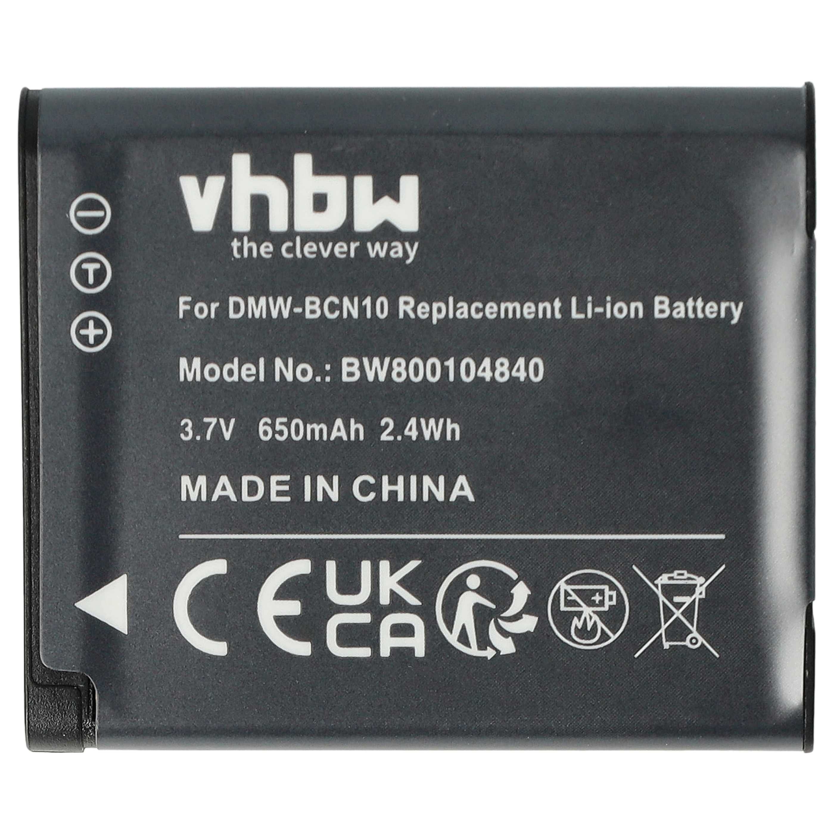 Battery replaces Leica BP-DC14E, BP-DC14 - 650mAh, 3.7V, Li-Ion