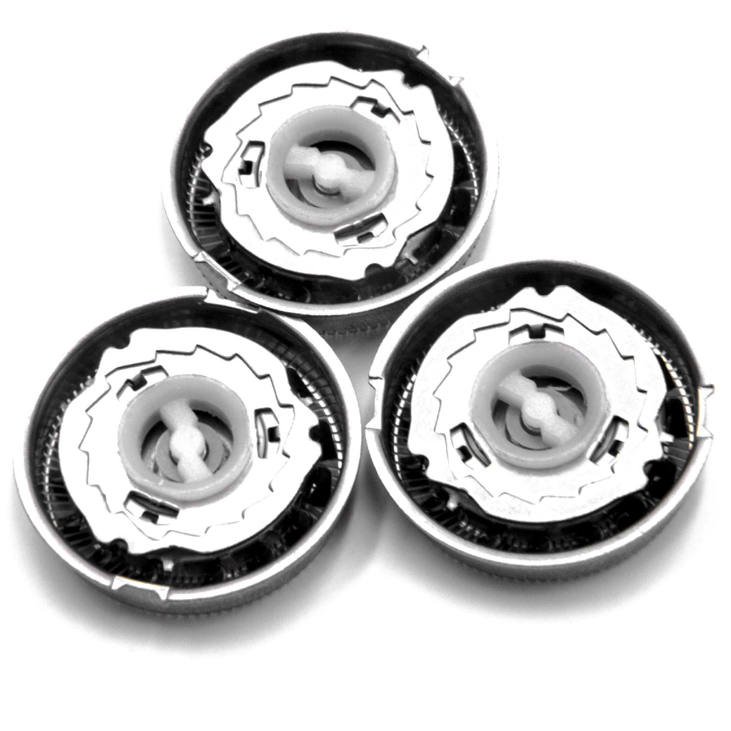 3x shaving head as Replacement for Philips HP1917, HQ2 for Philips Shaver - Stainless Steel