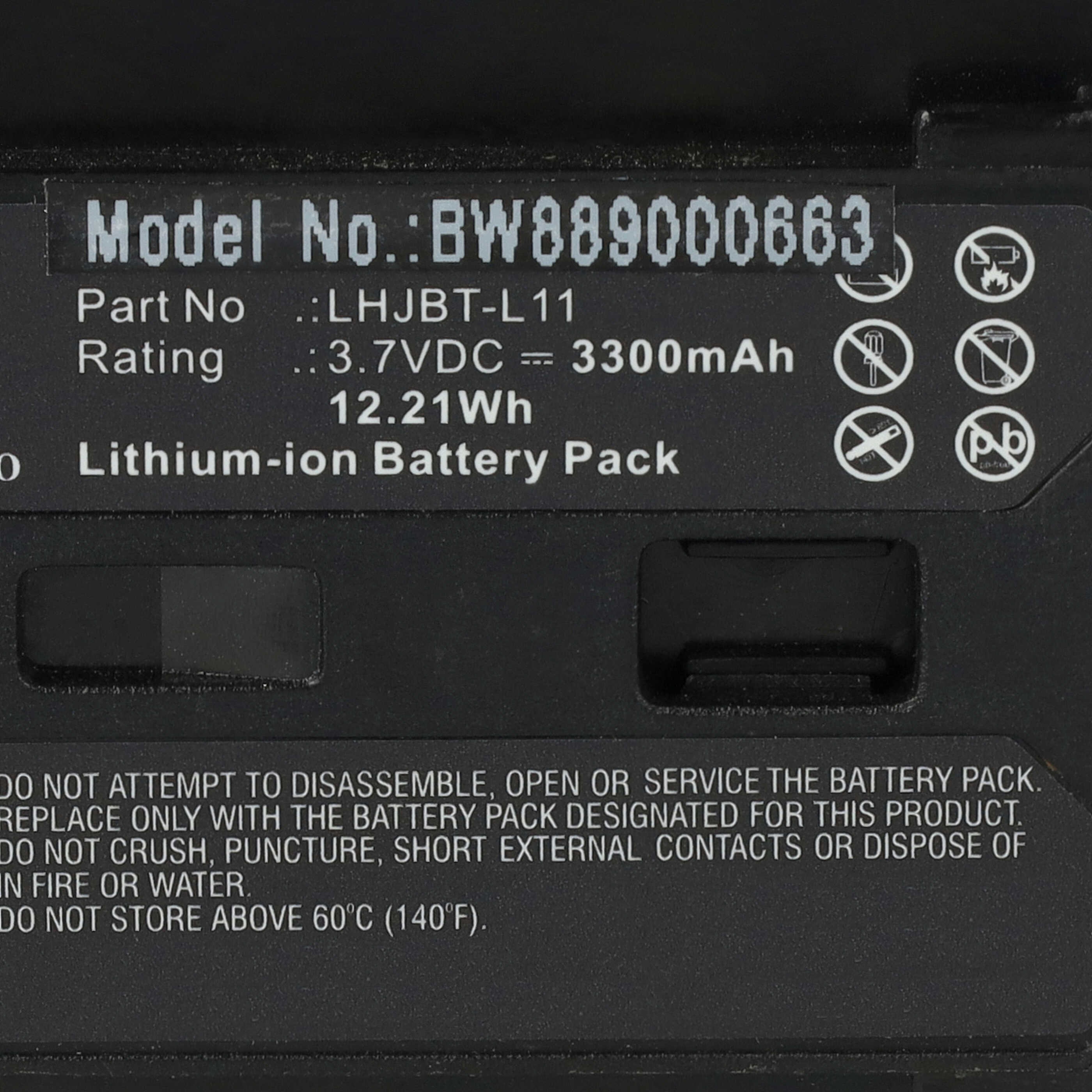 Batterie remplace Sharp BT-L12, BT-L11U, BT-L11, BT-L1, BT-L12U pour outil de mesure - 3300mAh 3,7V Li-ion