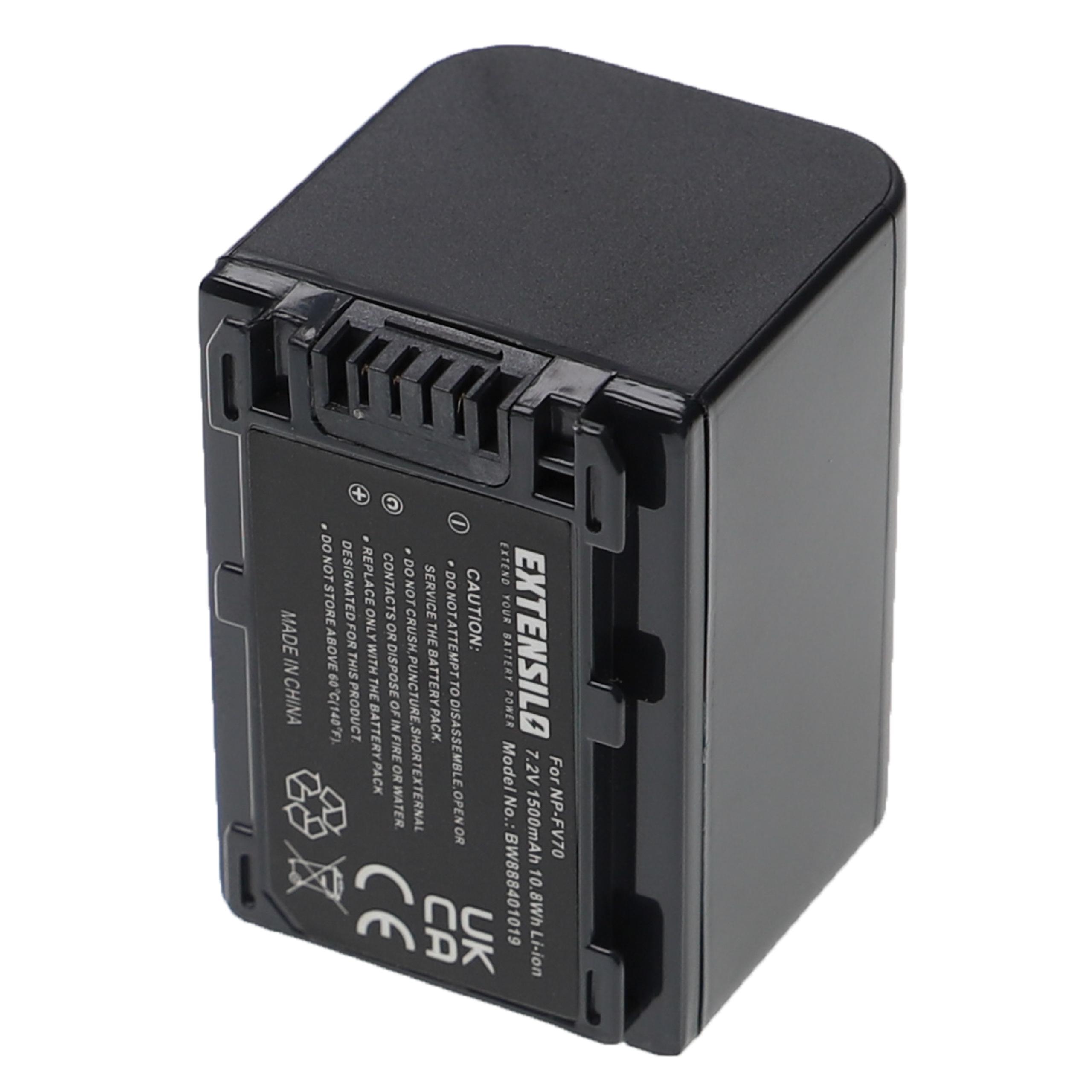 Akumulator do aparatu cyfrowego zamiennik Sony NP-FH100, NP-FH50, NP-FH71, NP-FV100 - 1500 mAh 7,2 V Li-Ion