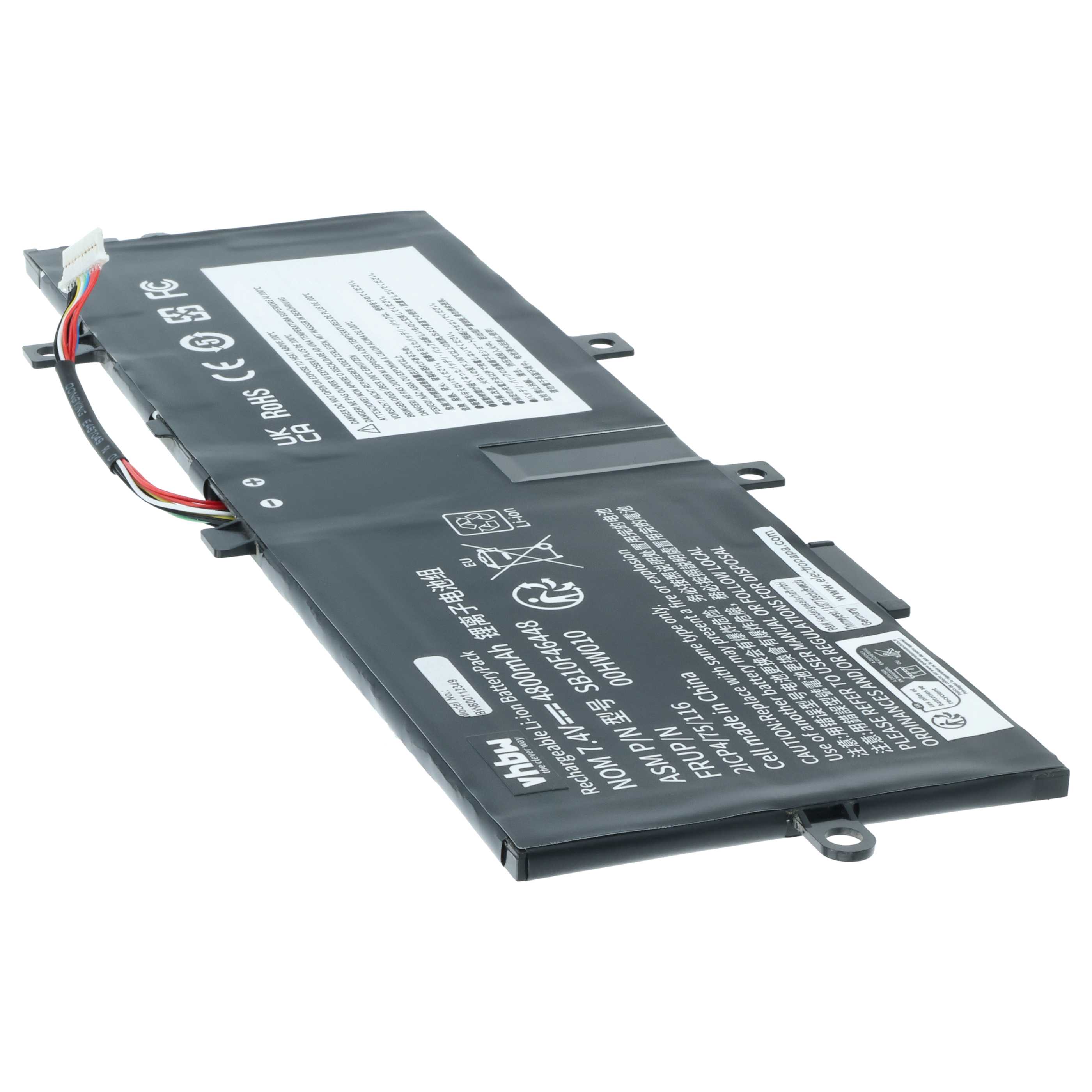 Akumulator do laptopa zamiennik Lenovo 00HW011, 00HW010, 00HW005, 00HW004 - 4800 mAh 7,4 V LiPo, czarny